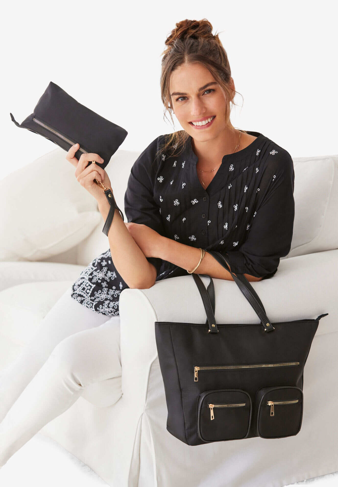 2-Piece Tote and Wristlet Set