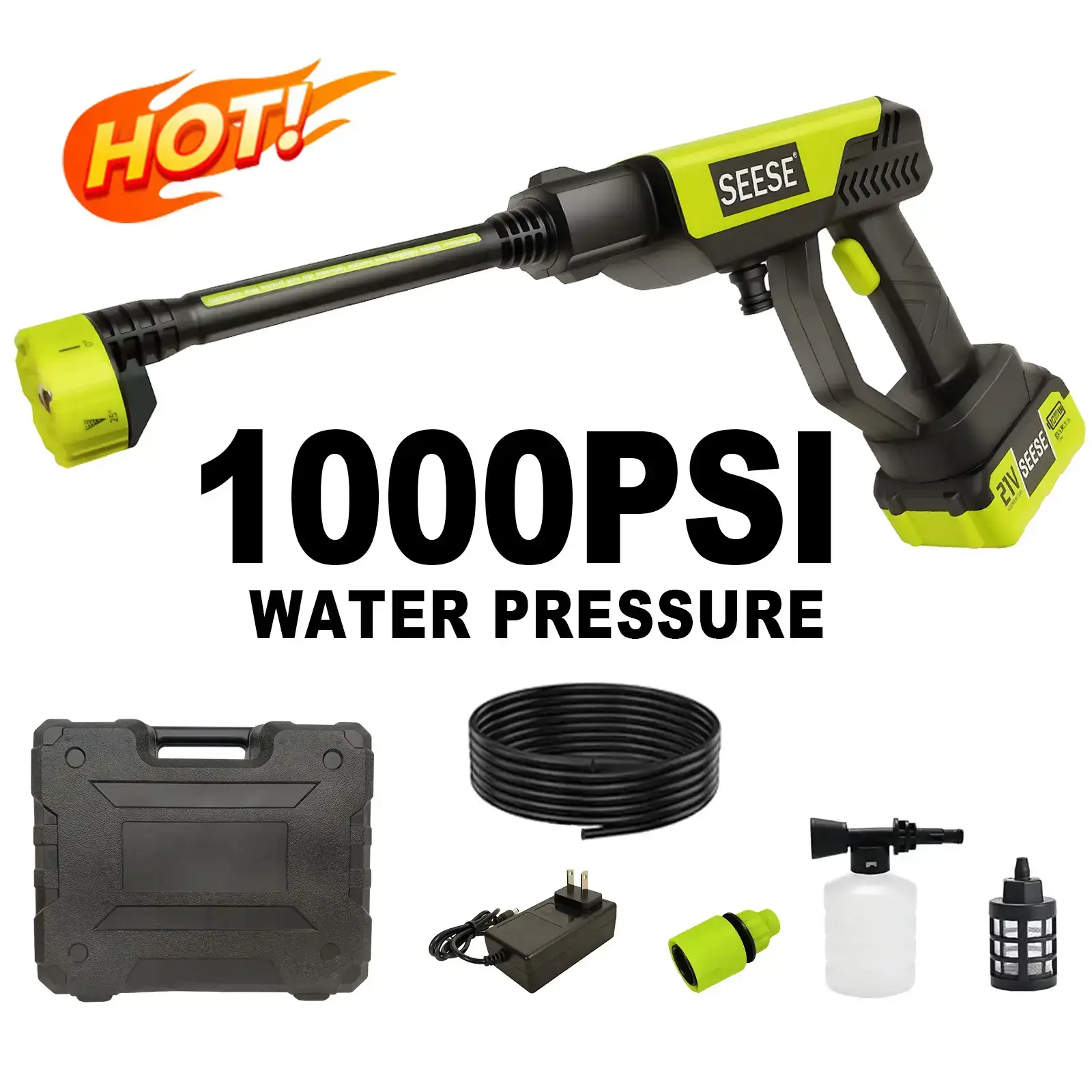 Cordless High Pressure Washer with Single Port Charging Base