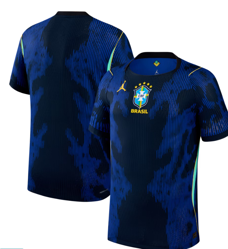 Brazil National Team Jordan Brand 2026 Away Match Authentic Jersey - Blue