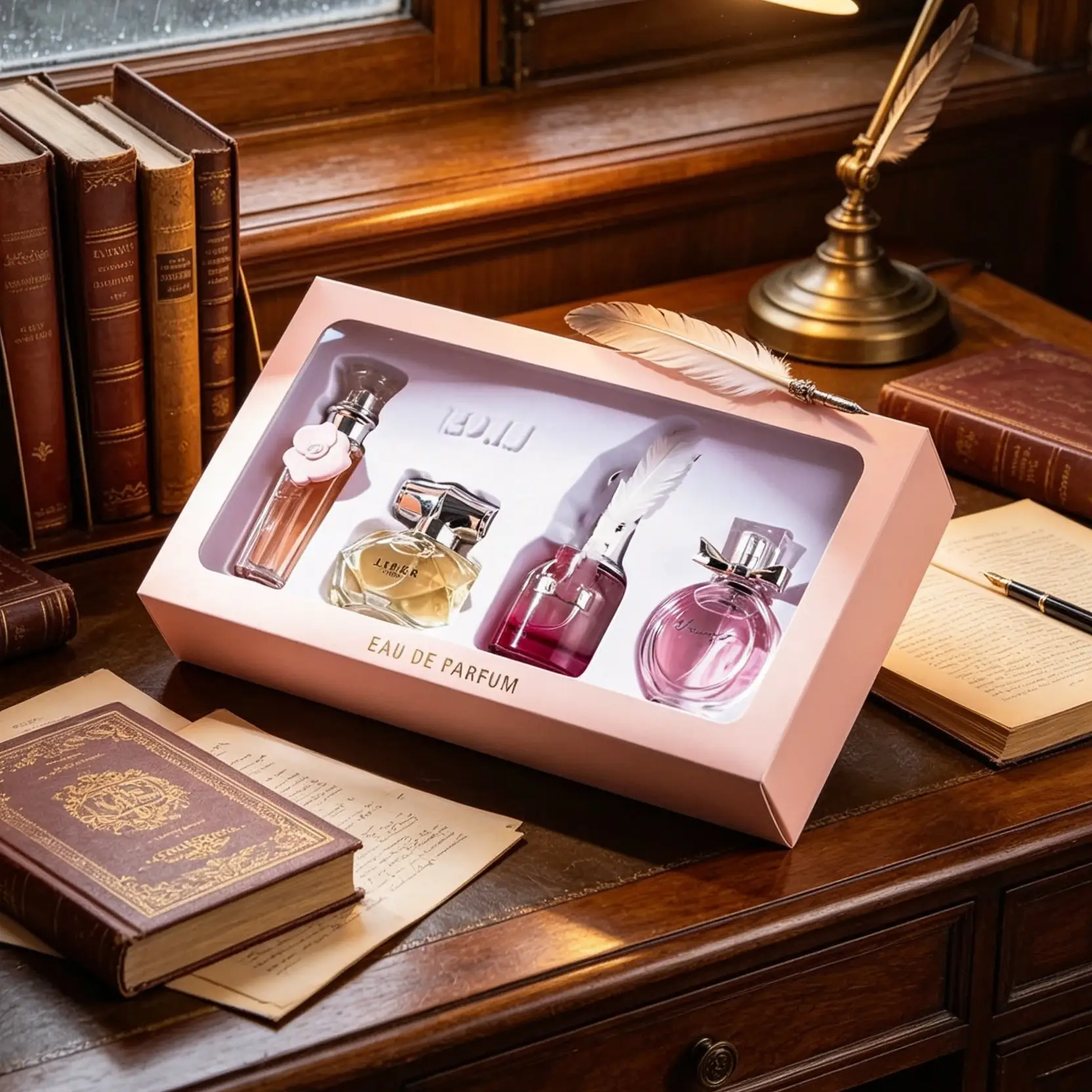 4 Bottles Elegant Women Eau de Parfum Gift Set | Multi-Scent Fragrance Kit, Perfect Gift for Her