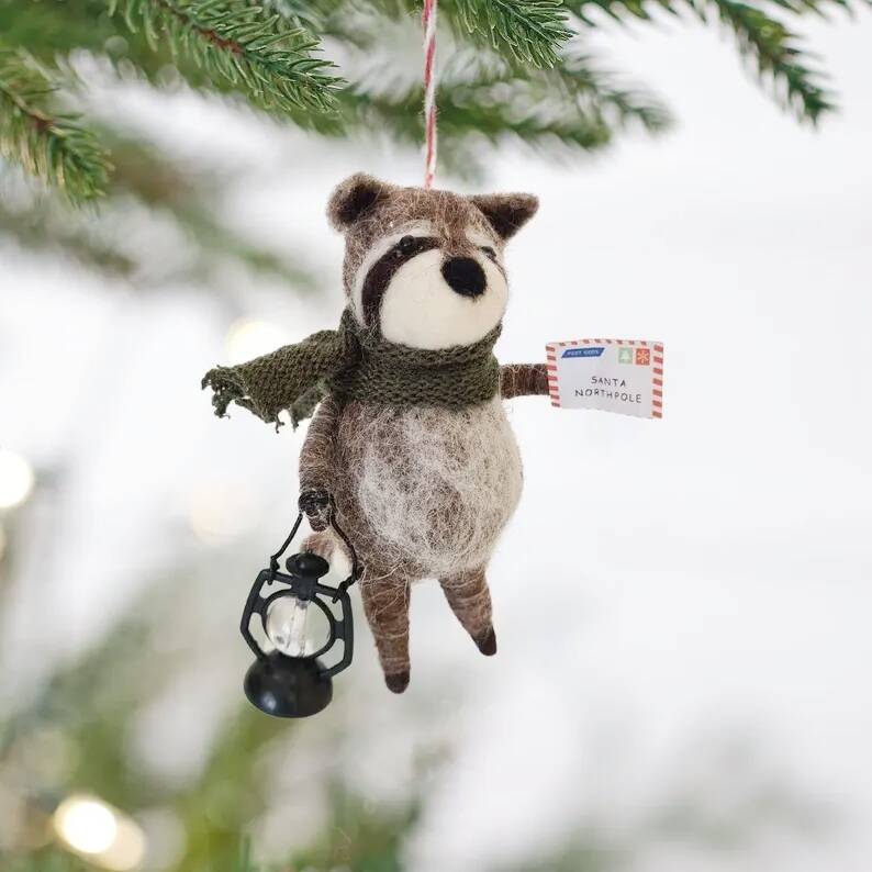 🦝Lucas Racoon Letter to Santa Ornament