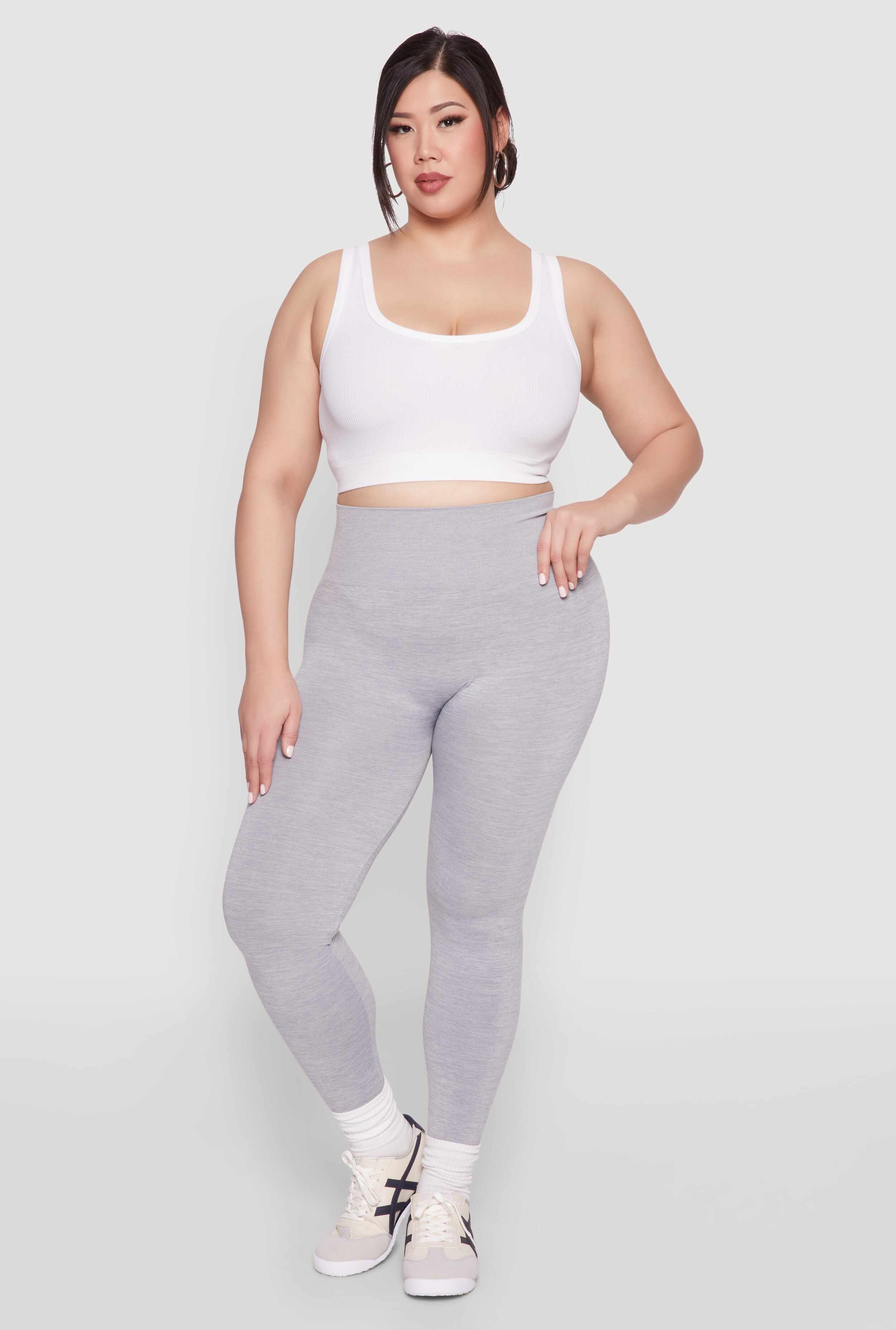 Plus Size High Waisted Seamless Leggings