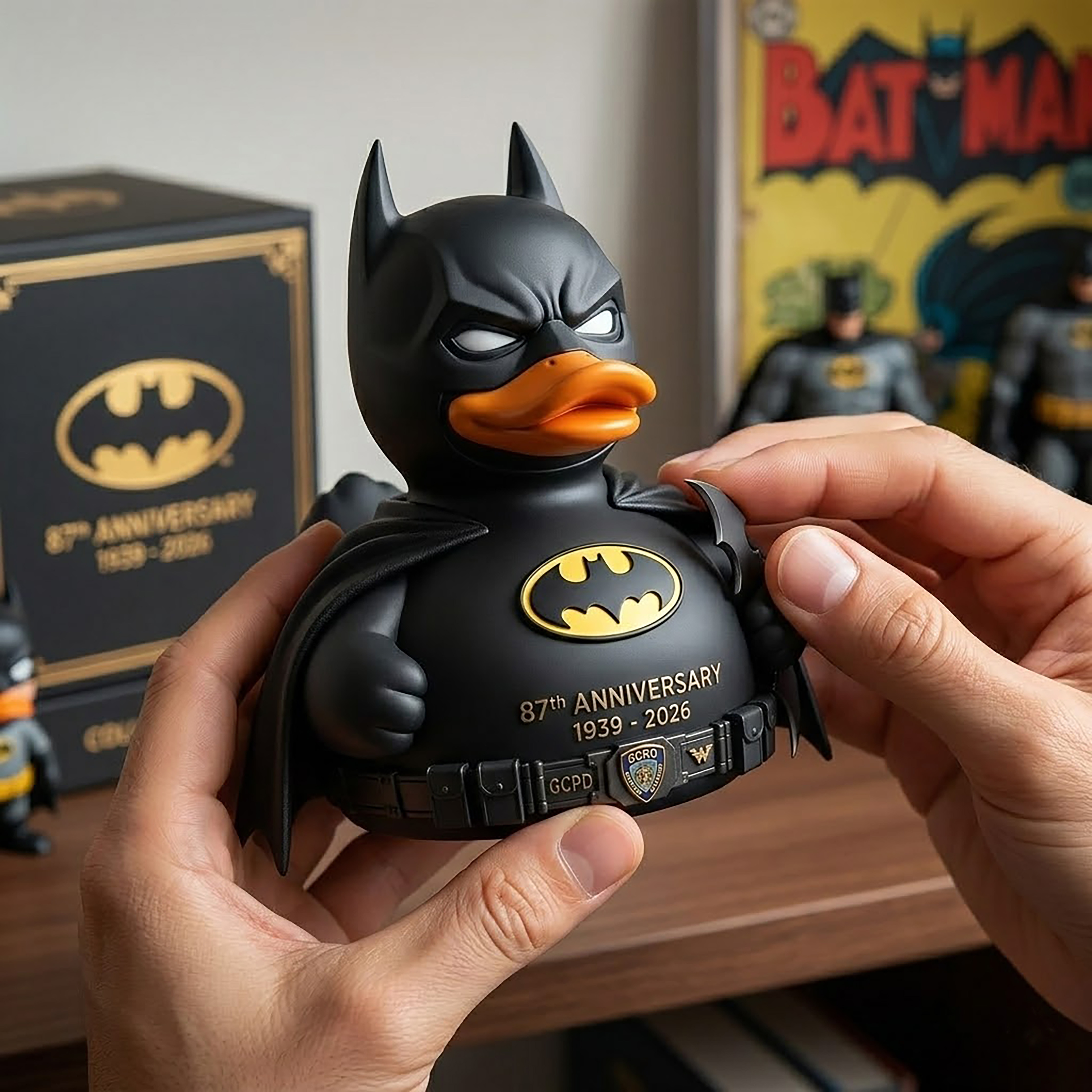 🦇 Batman 87th Anniversary Collectible Duck Figure