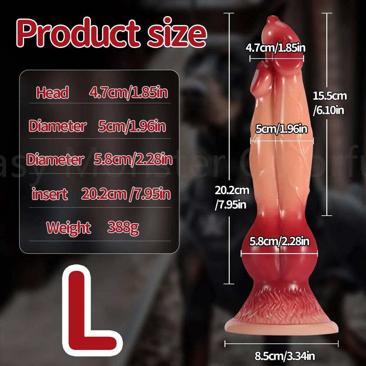 Colorful Dog Knot Dildo - Fantasy Wolf-Inspired Design for Couples