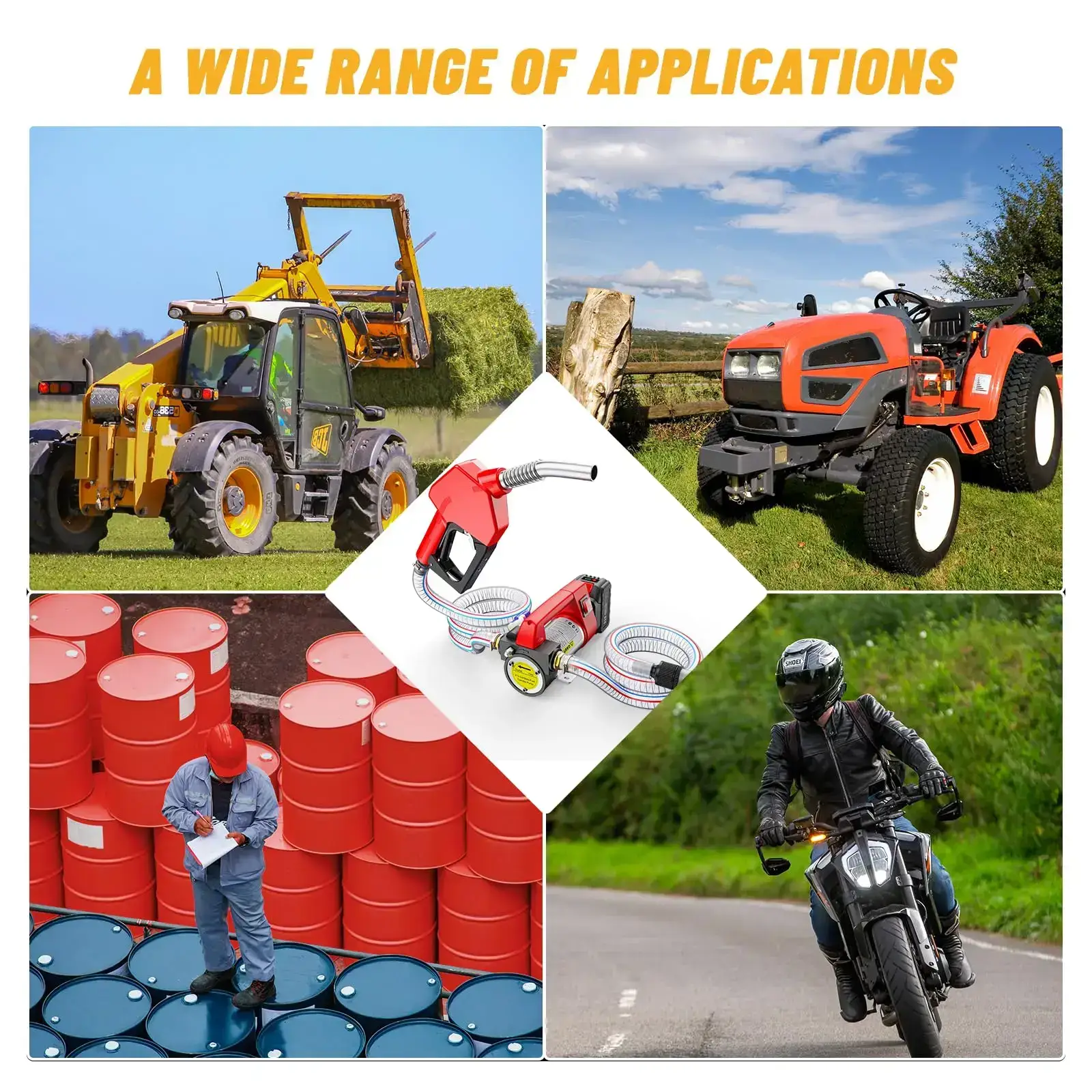 Portable Cordless Diesel Transfer Pump Kit