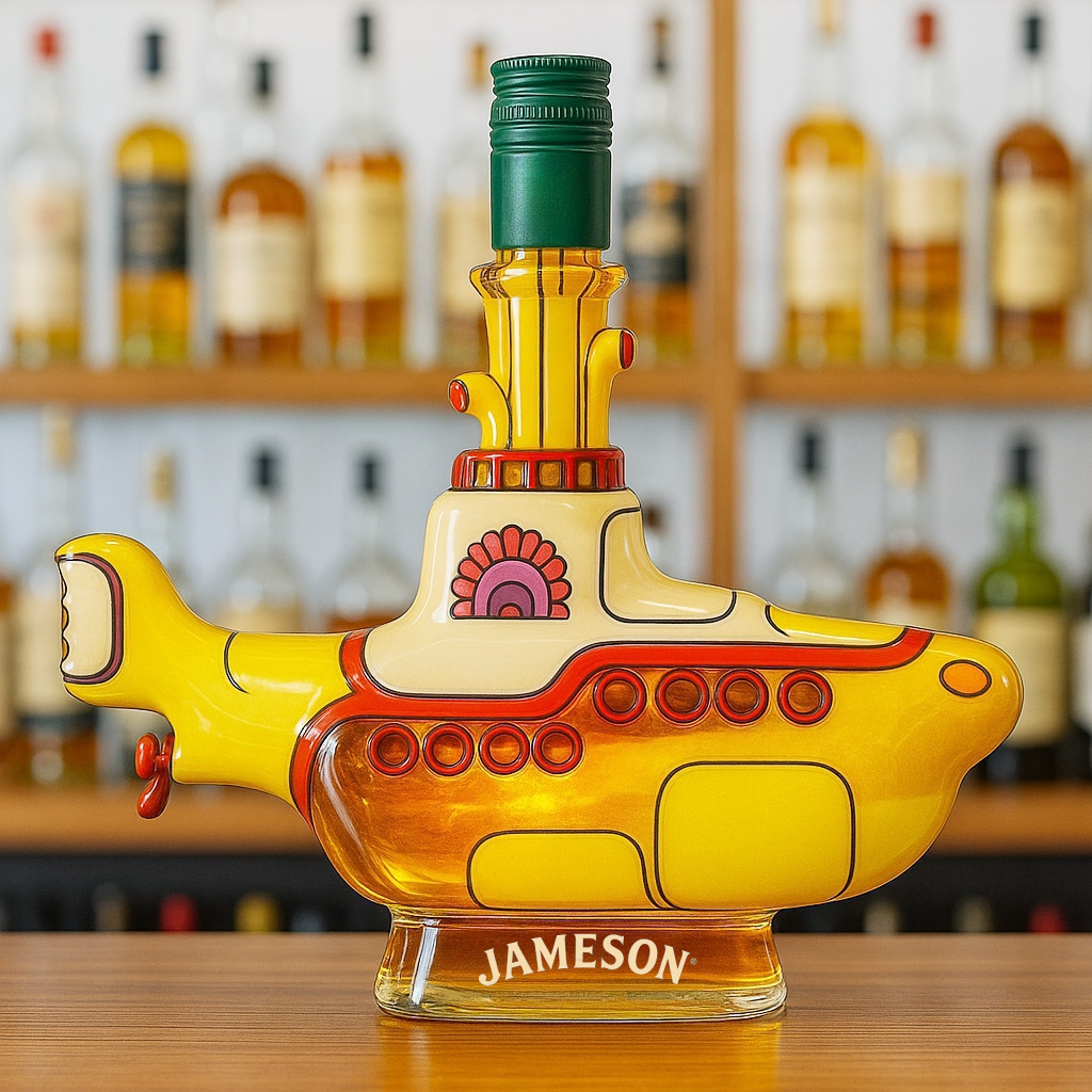 Yellow Submarine Whiskey Bottle