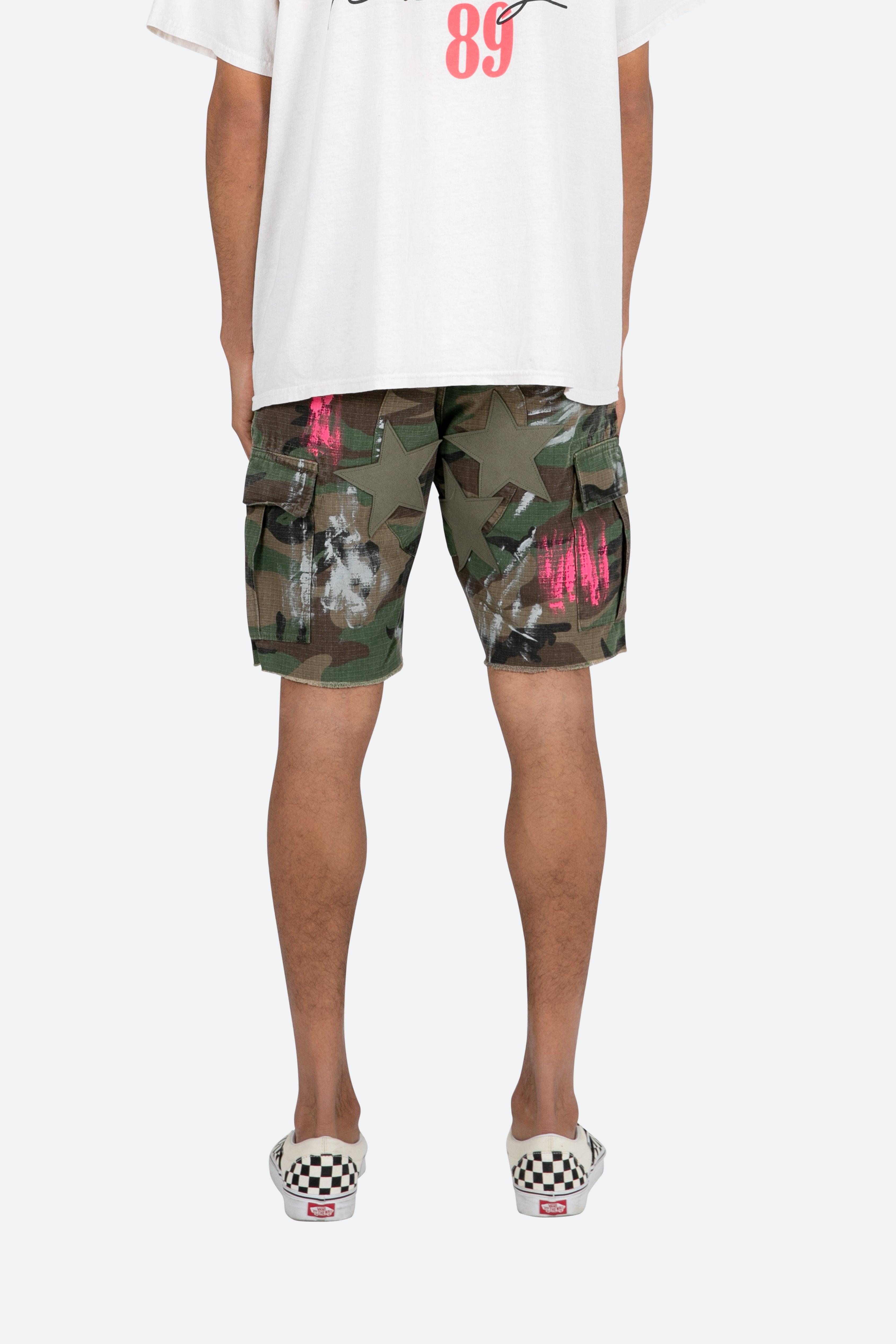Painted Cargo Shorts - Camo