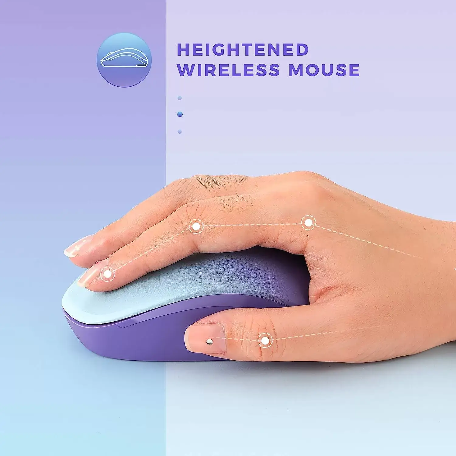 seenda Wireless Mouse, 2.4G Noiseless Mouse with USB Receiver - Portable Computer Mice for PC, Tablet, Laptop with Windows System - Mint Green