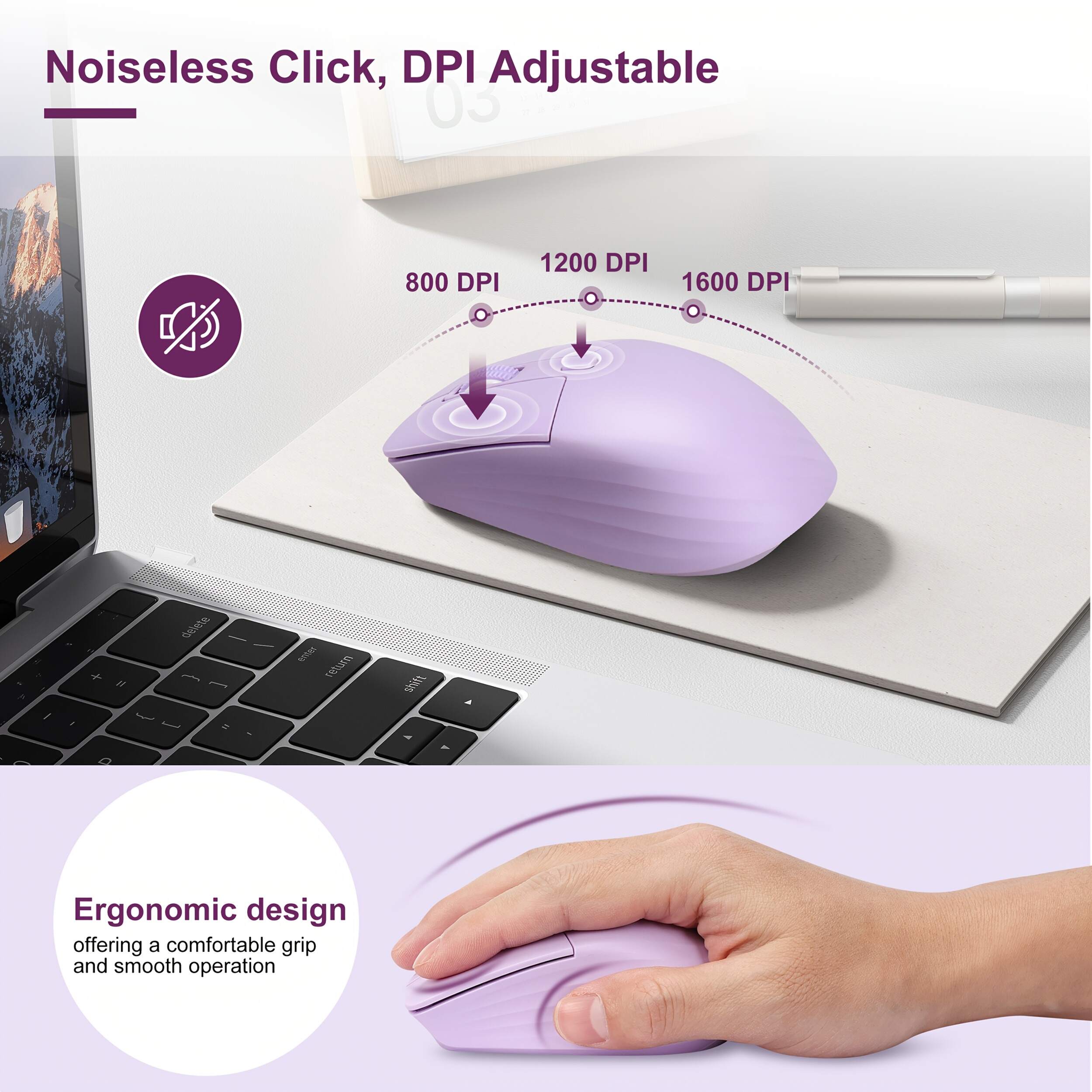 Wireless Mechanical Keyboard And Mouse, 2.4Ghz Cordless Mechanical Keyboard And Silent Mouse, Low-Profile Red Switch, 98-Key Compact Slim 96% Keyboard for Windows/MacOS PC Laptop