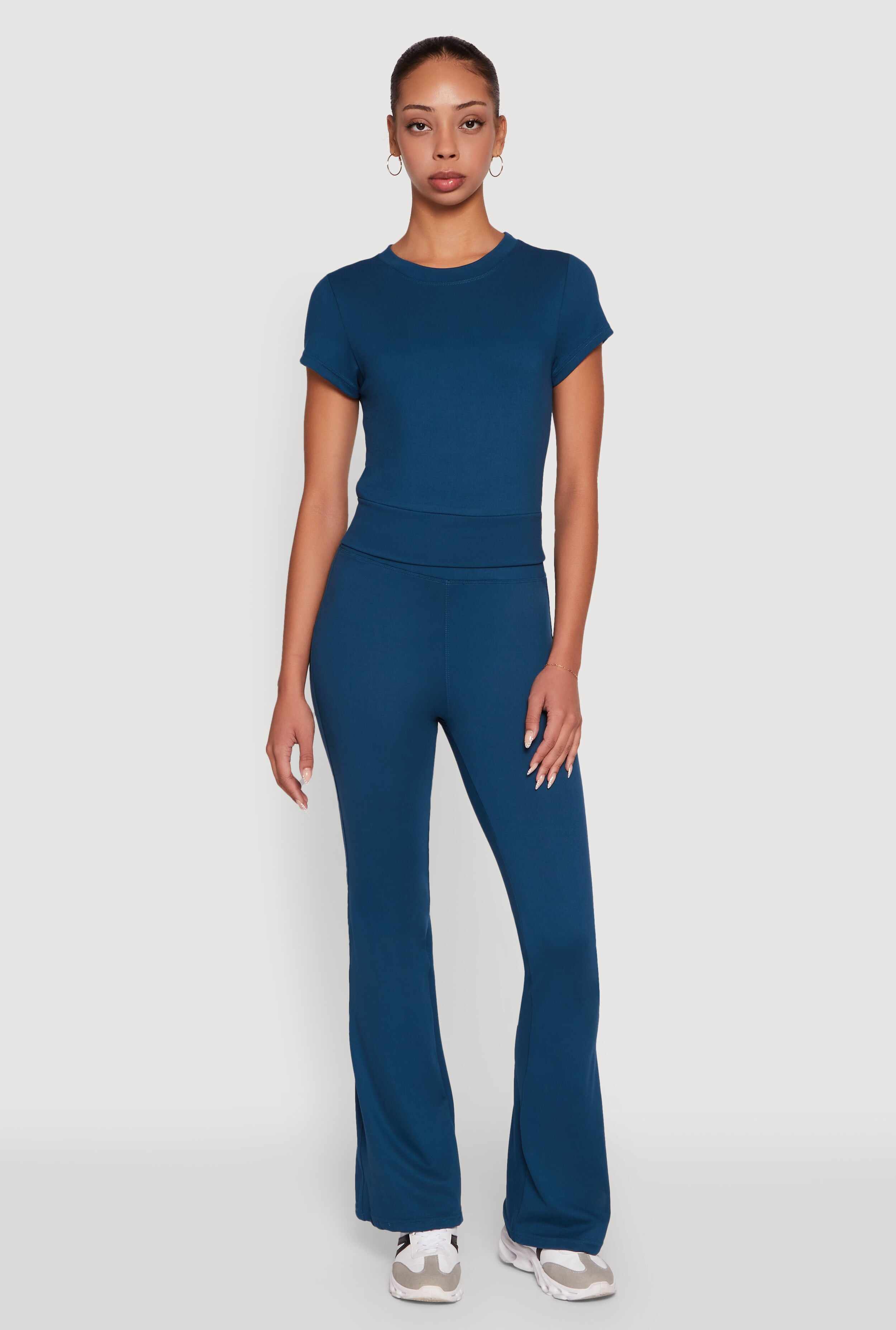 Solid Short Sleeve Active Top