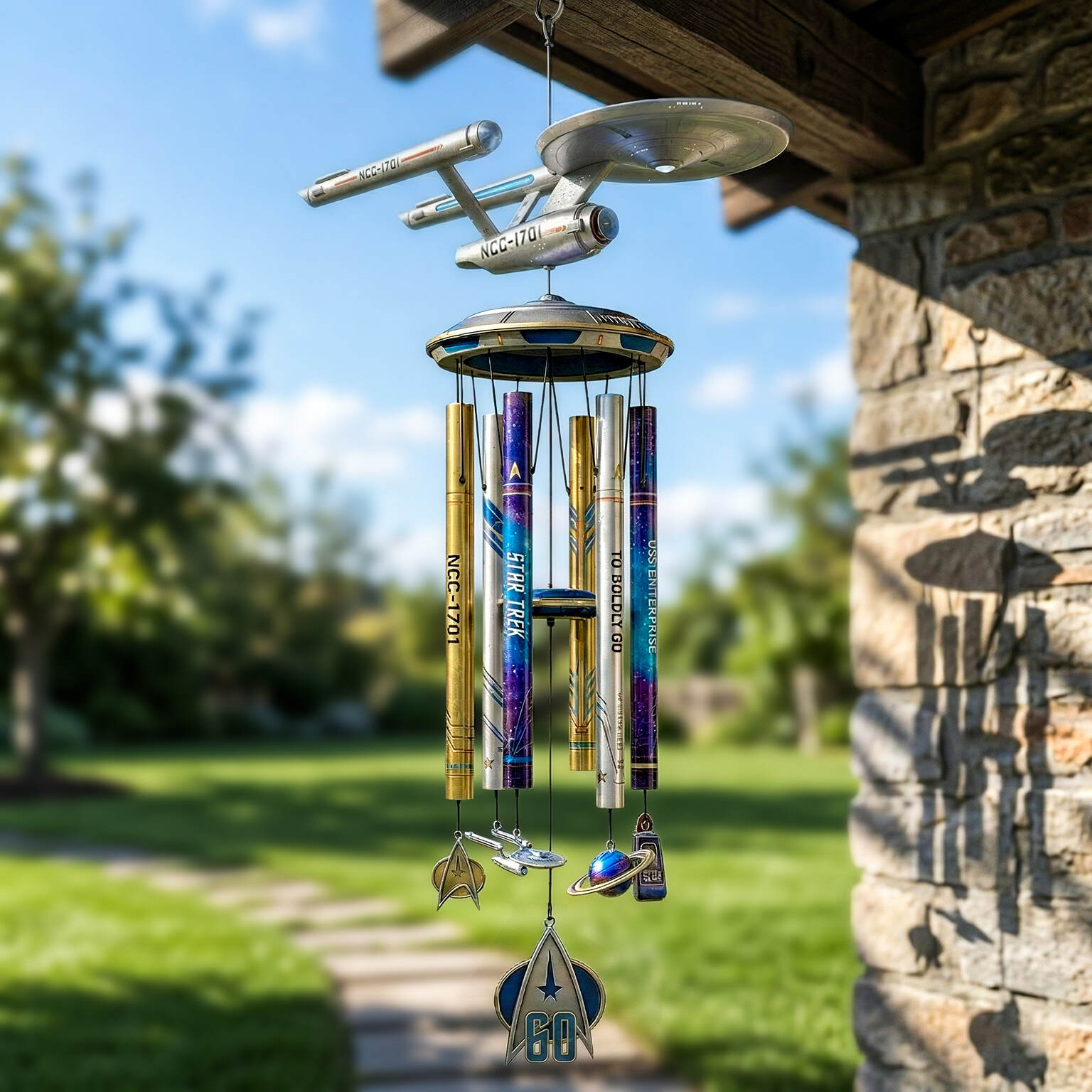 🚀 Star Trek 60th Anniversary USS Enterprise Wind Chime