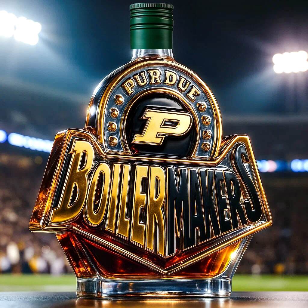 Purdue Boilermakers Whiskey Bottle