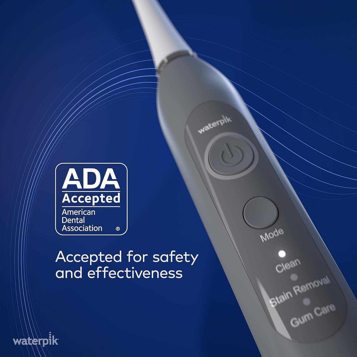 Waterpik Sensonic Sonic Electric Toothbrush, Rechargeable Toothbrush for Adults with 3 Modes, Travel Case, USB Charger, White STW-03W020