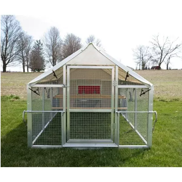Today's Best Deals!! Large Metal Chicken Coop Cage with Waterproof and Anti-UV Cover