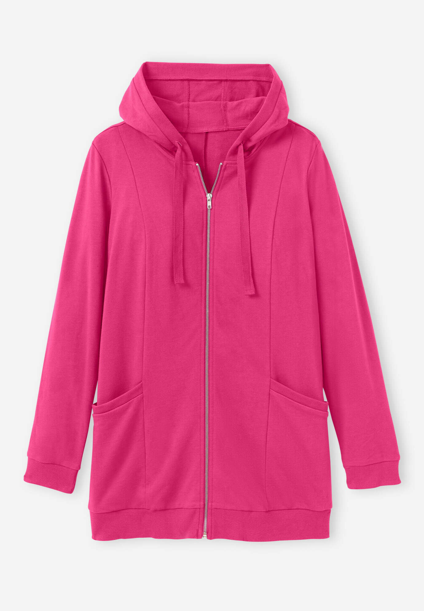 Zip Front Tunic Hoodie Jacket