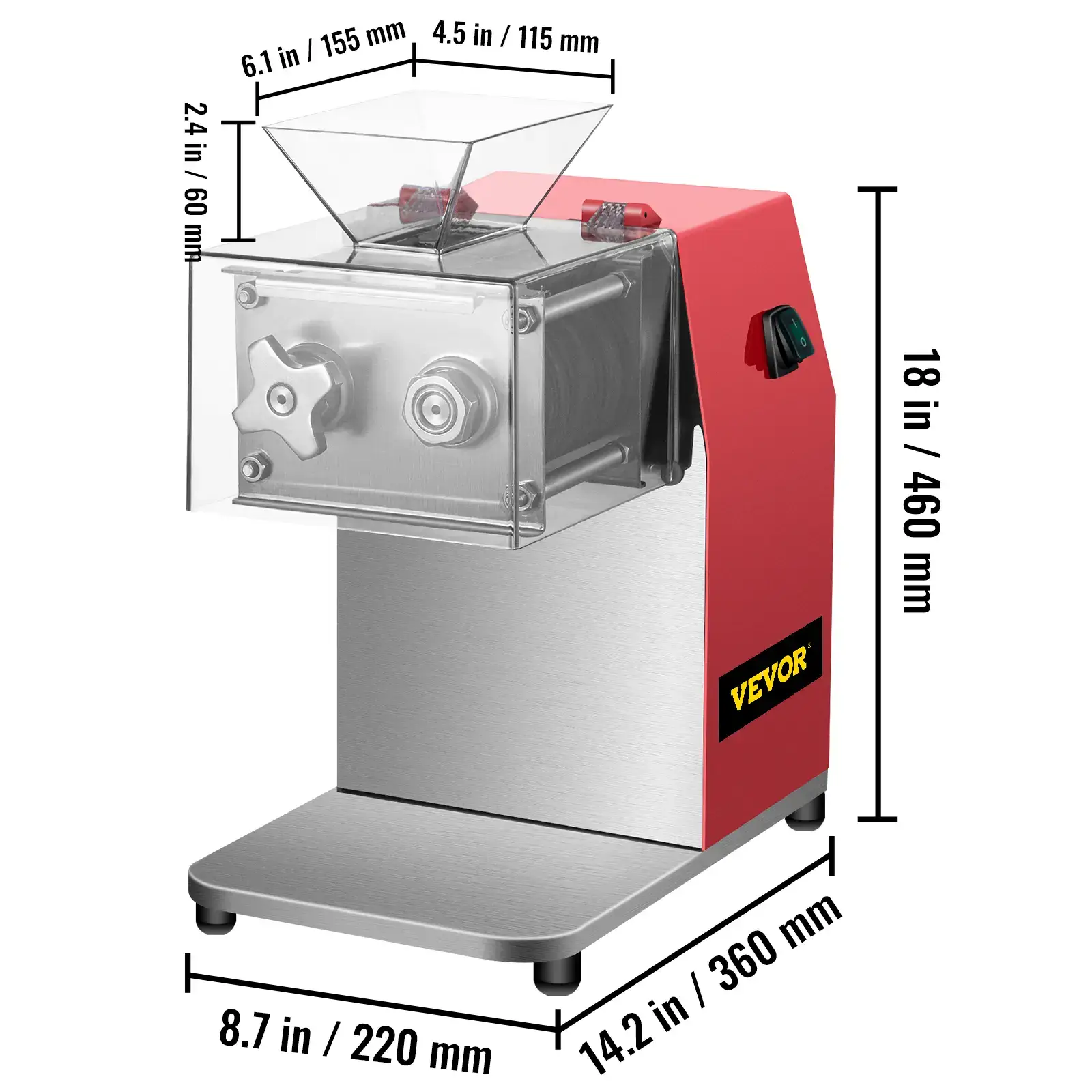 Commercial Meat Cutting Machine, Various specifications, Meat Shredding Machine, Stainless Steel Restaurant Food Cutter, for Kitchen Supermarket Lamb Beef Chicken