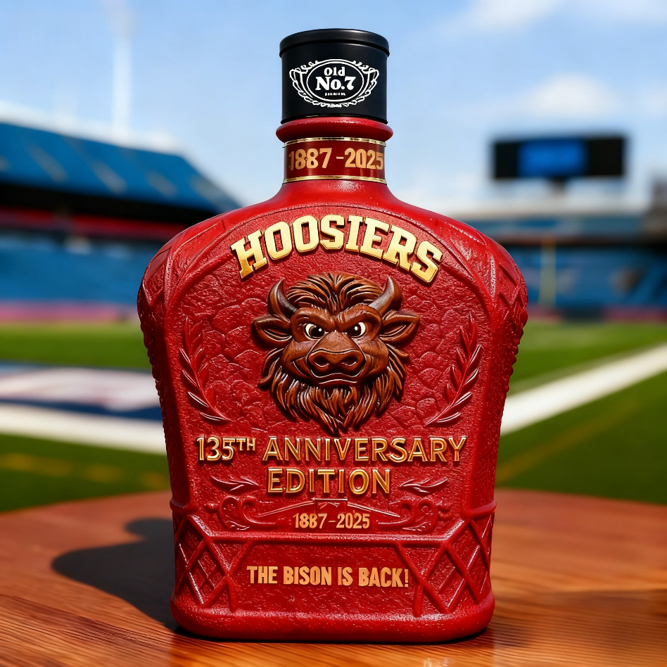 IU Hoosiers 138th Anniversary Limited-Edition Whiskey Bottle