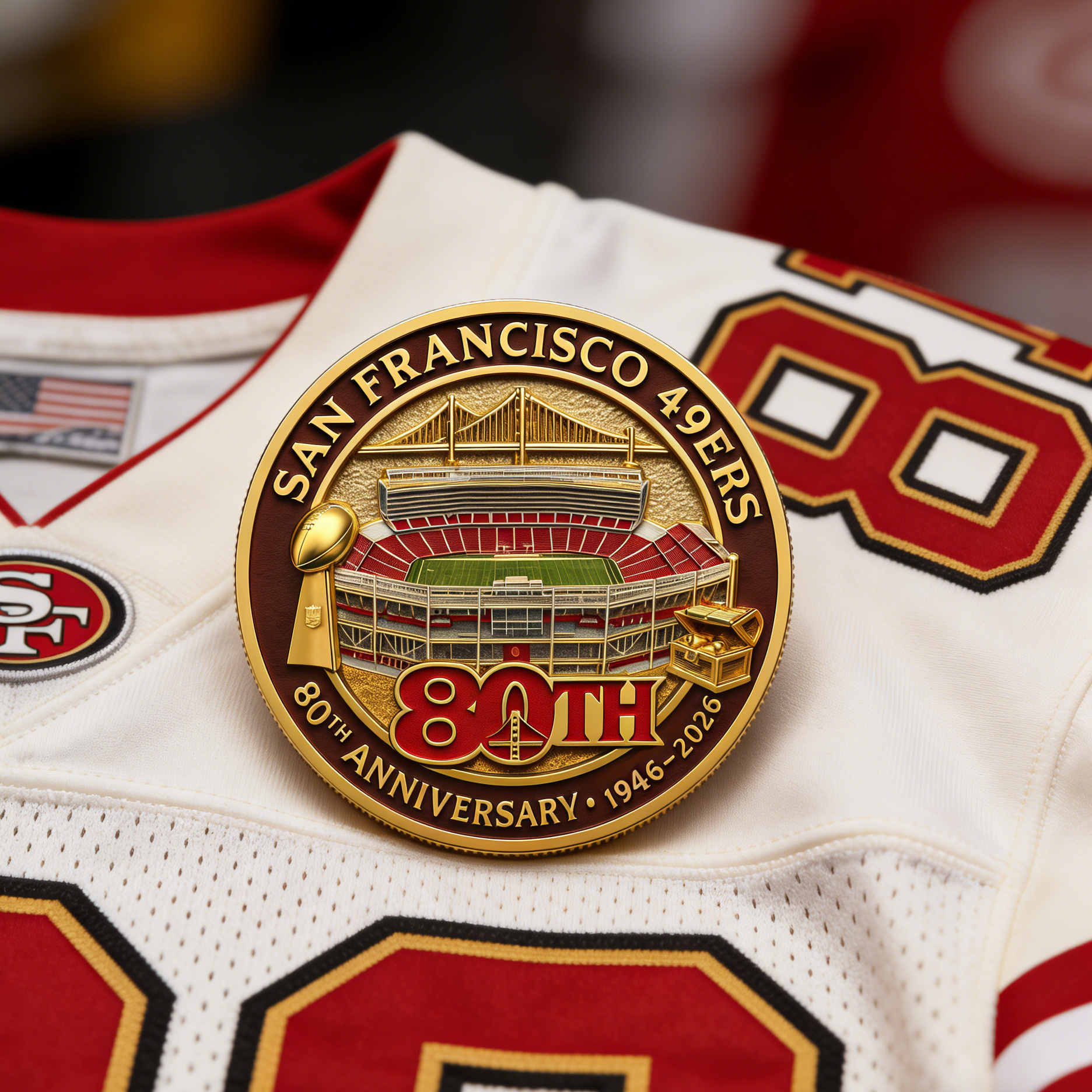 SF 49ers 80th Anniversary Commemorative Coin