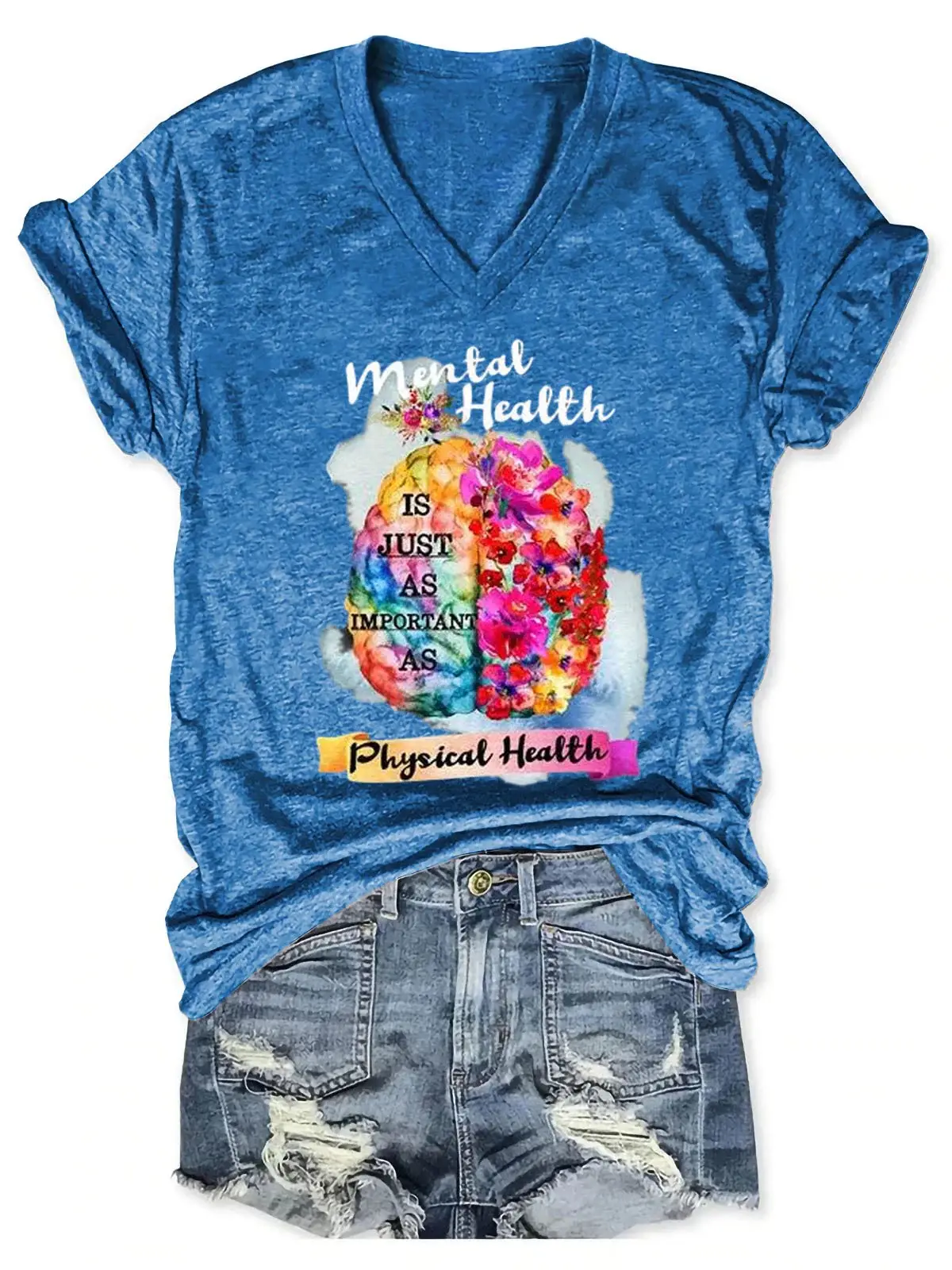 Mental Health Is Just As Important As Physical Health Art Casual T-shirt
