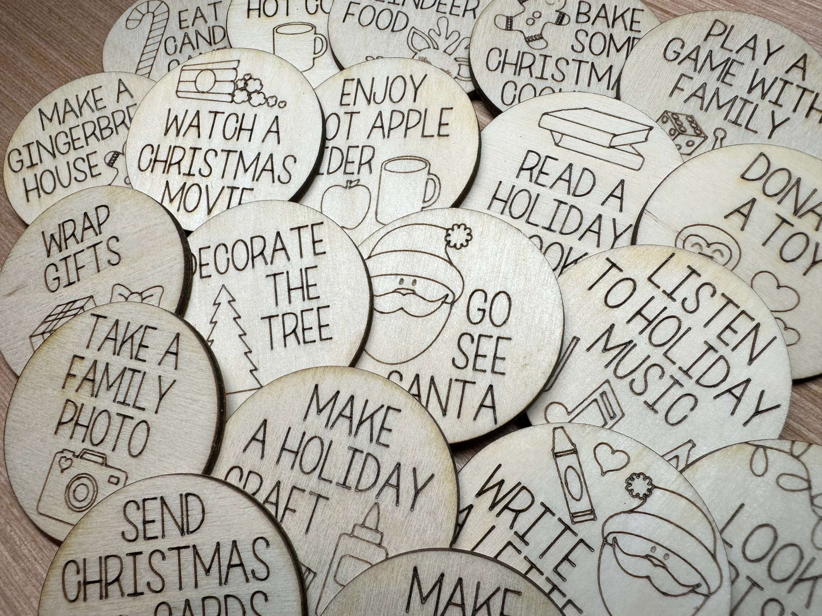 Christmas Countdown Tokens Set