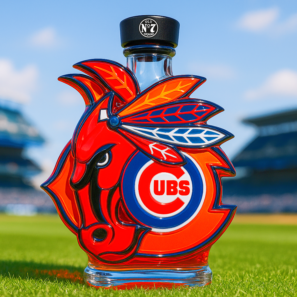 Chicago Sports Fan Whiskey Bottle