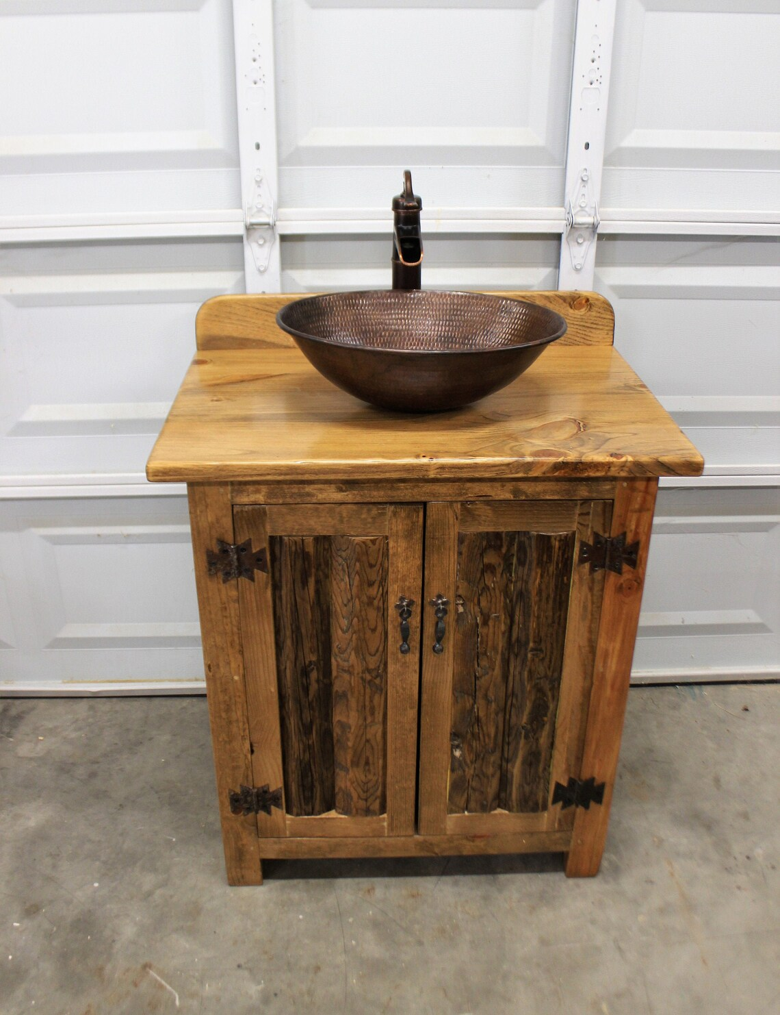 Rustic LOG Bathroom Vanity - 30