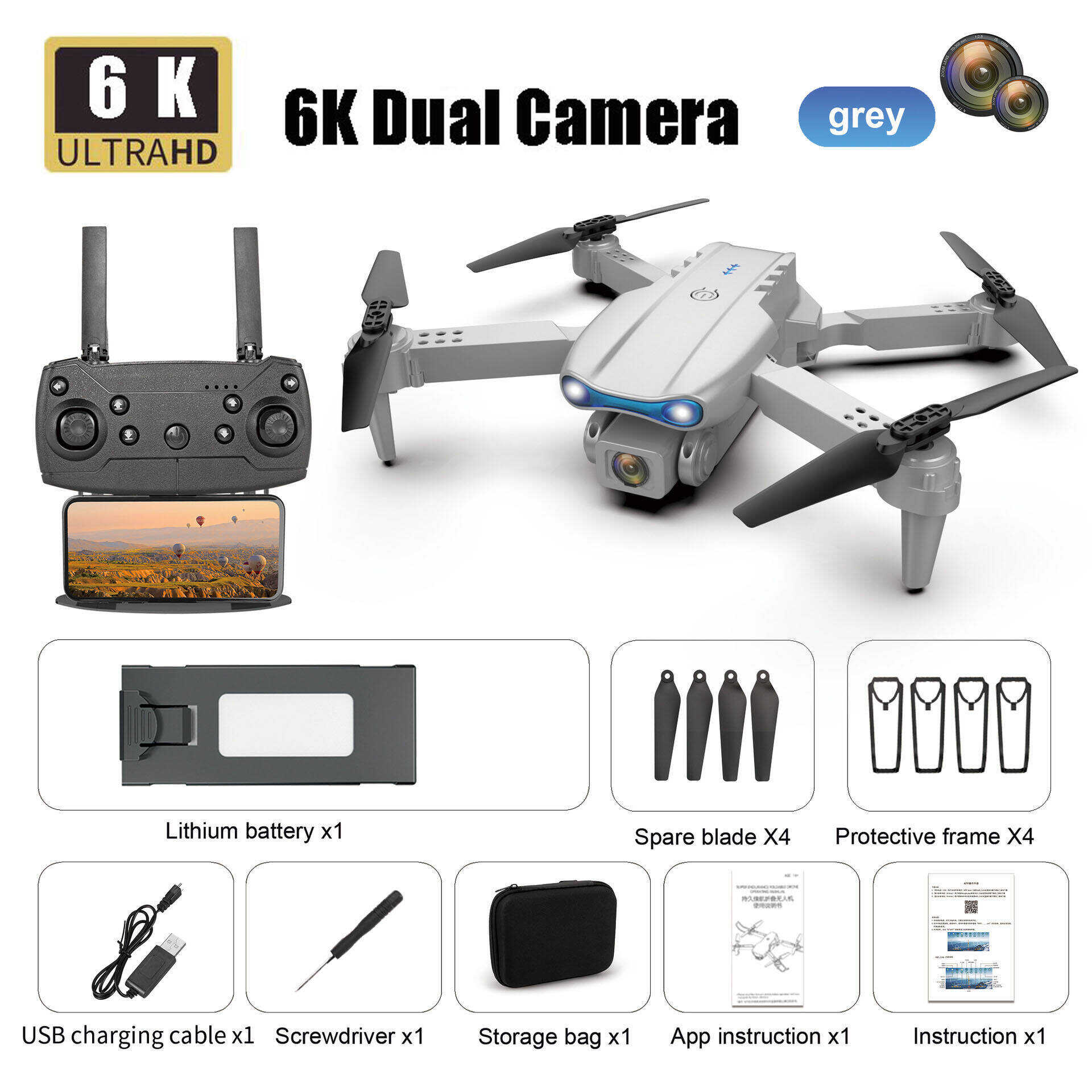 2024 Latest Drone with 6K UHD Camera