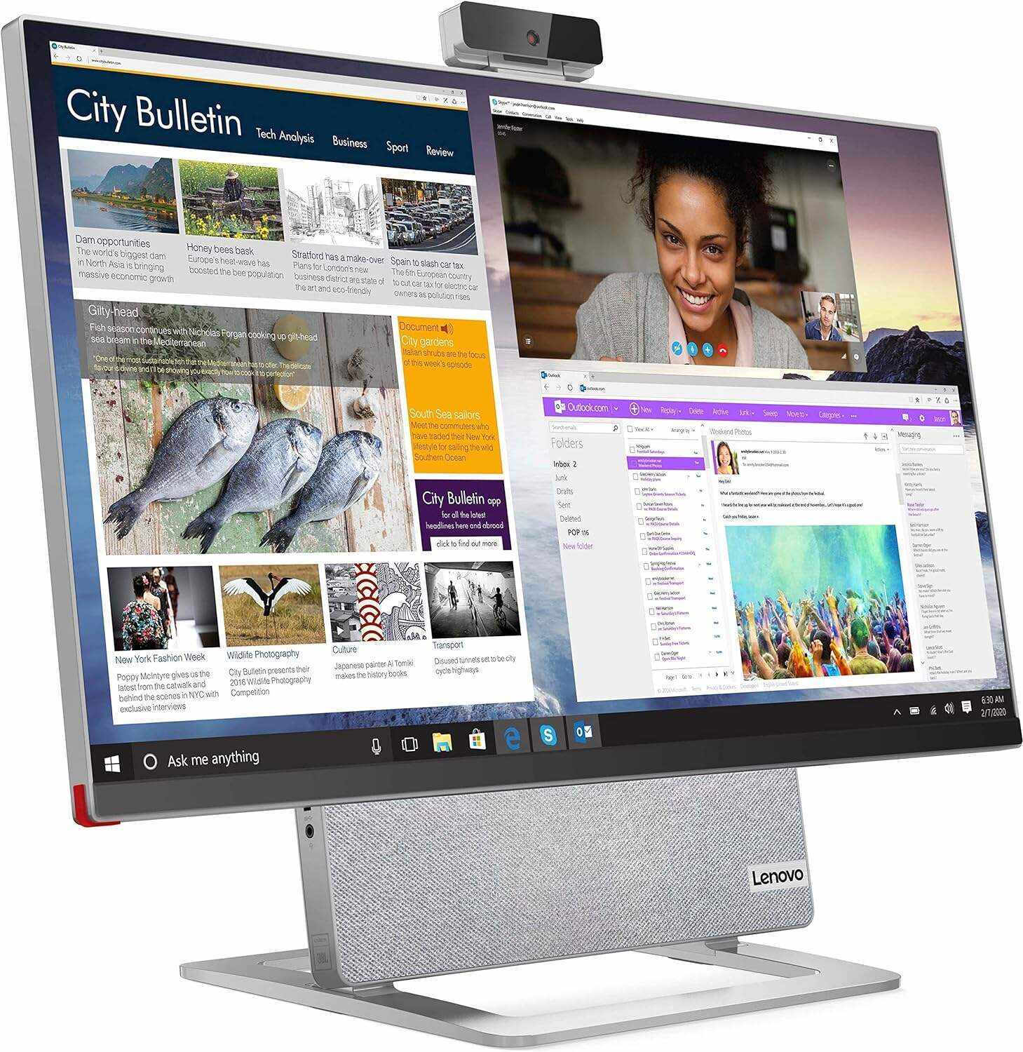 Yoga 7 AiO 27 Touch 1TB SSD 32GB RAM Extreme (AMD Ryzen 7 Processor with 8 Cores and Max Boost 4.40GHz, 32 GB RAM, 1 TB SSD, 27