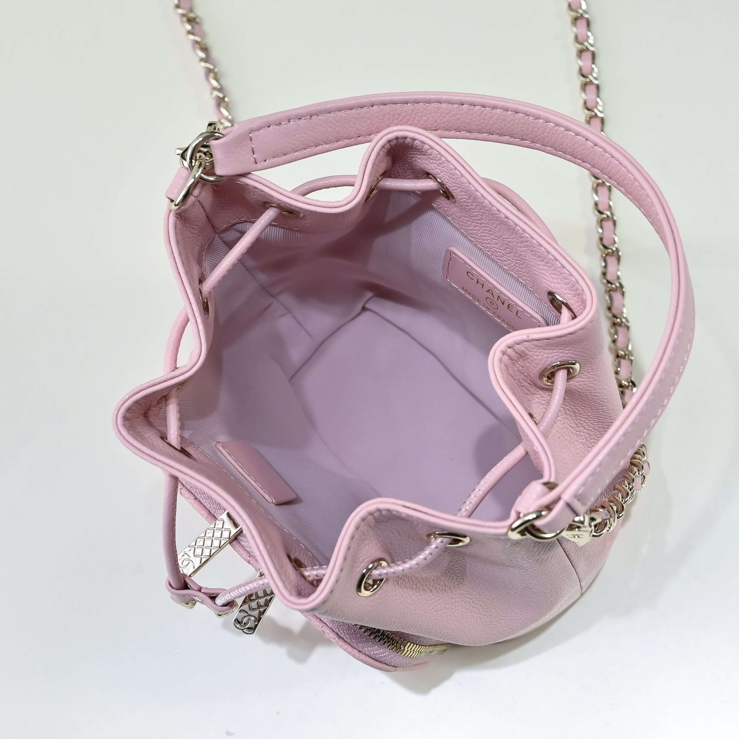 Chanel 25B Mini Chain Drawstring Bucket Bag