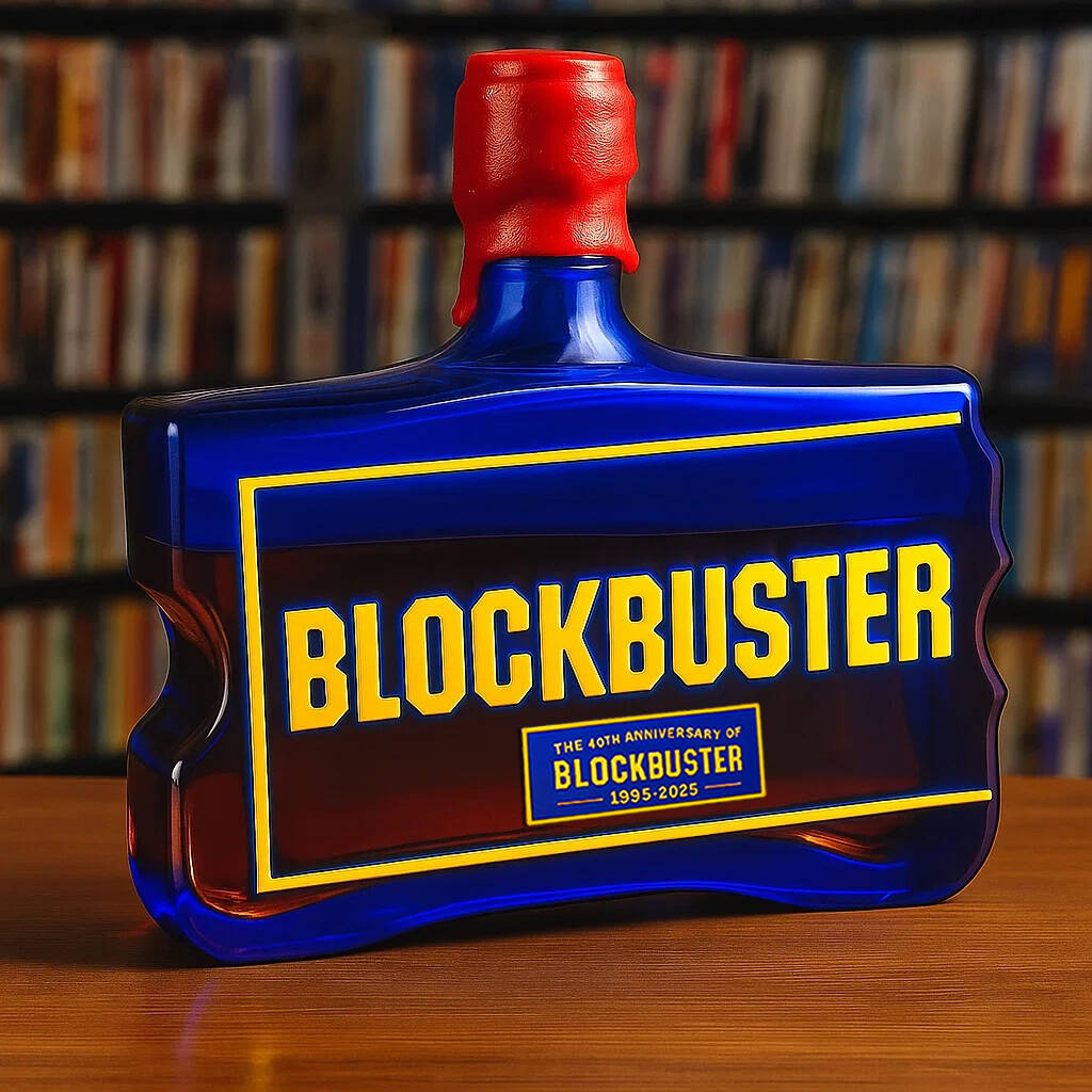 Blockbuster 40th Anniversary Collector's Edition Whiskey Bottle