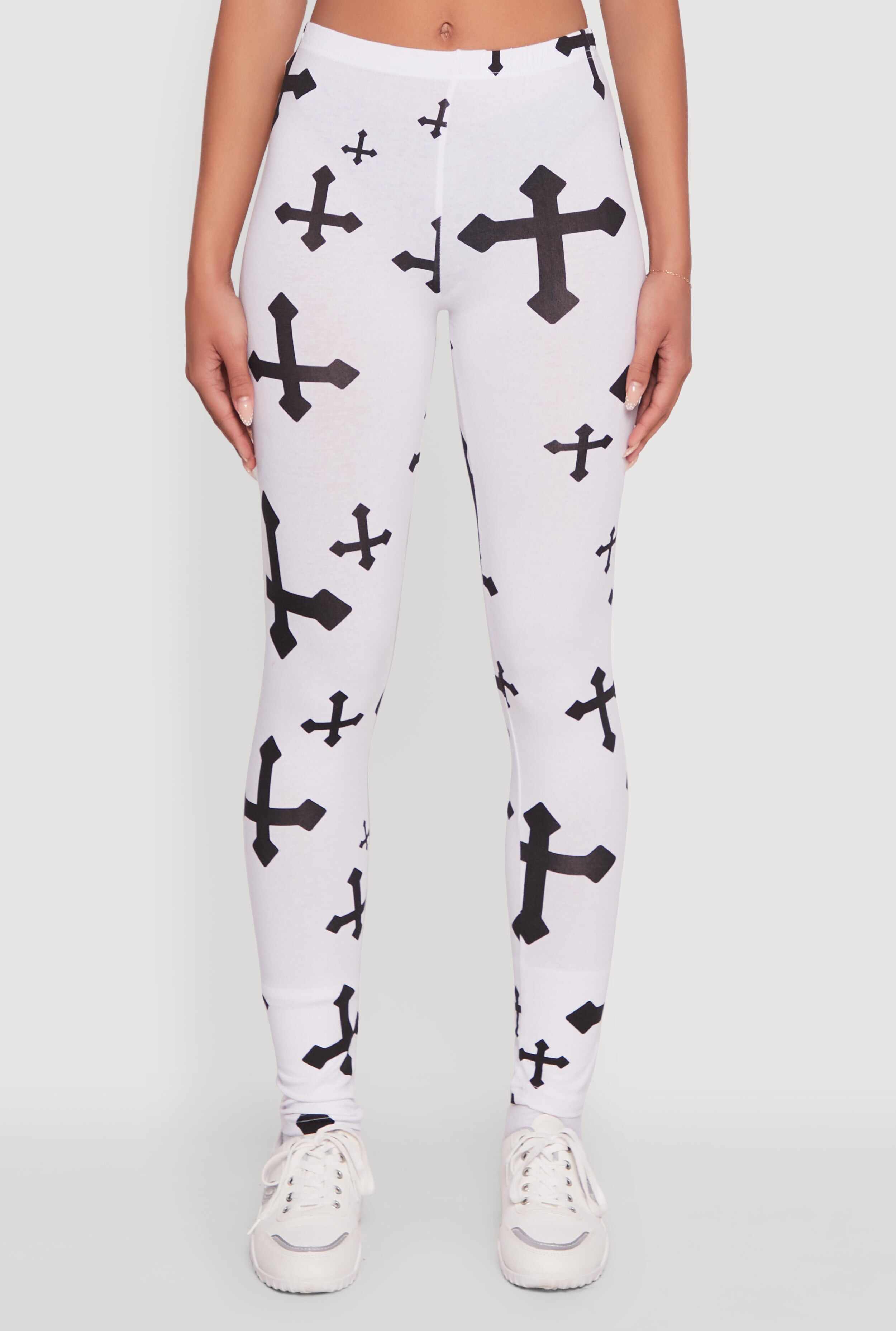 Assorted Cross Print Leggings