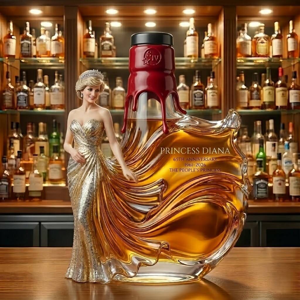 Princess Diana 65th Birthday Special Edition Whiskey bottle