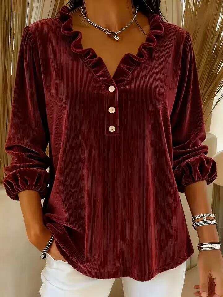 🔥Summer Arrivals🌟Women's Solid Color Crew Neck Long Sleeve Casual Loose Knit Pullover