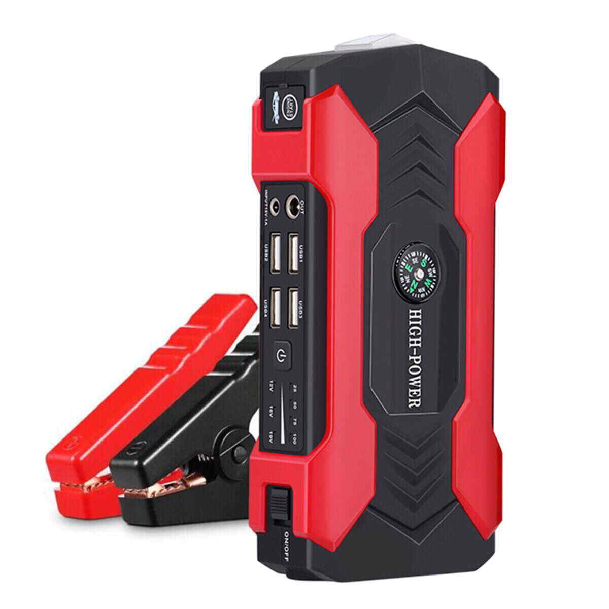 12 Volt Jump Starter 99800mAh Portable Charger Power Bank with LED Flash Light