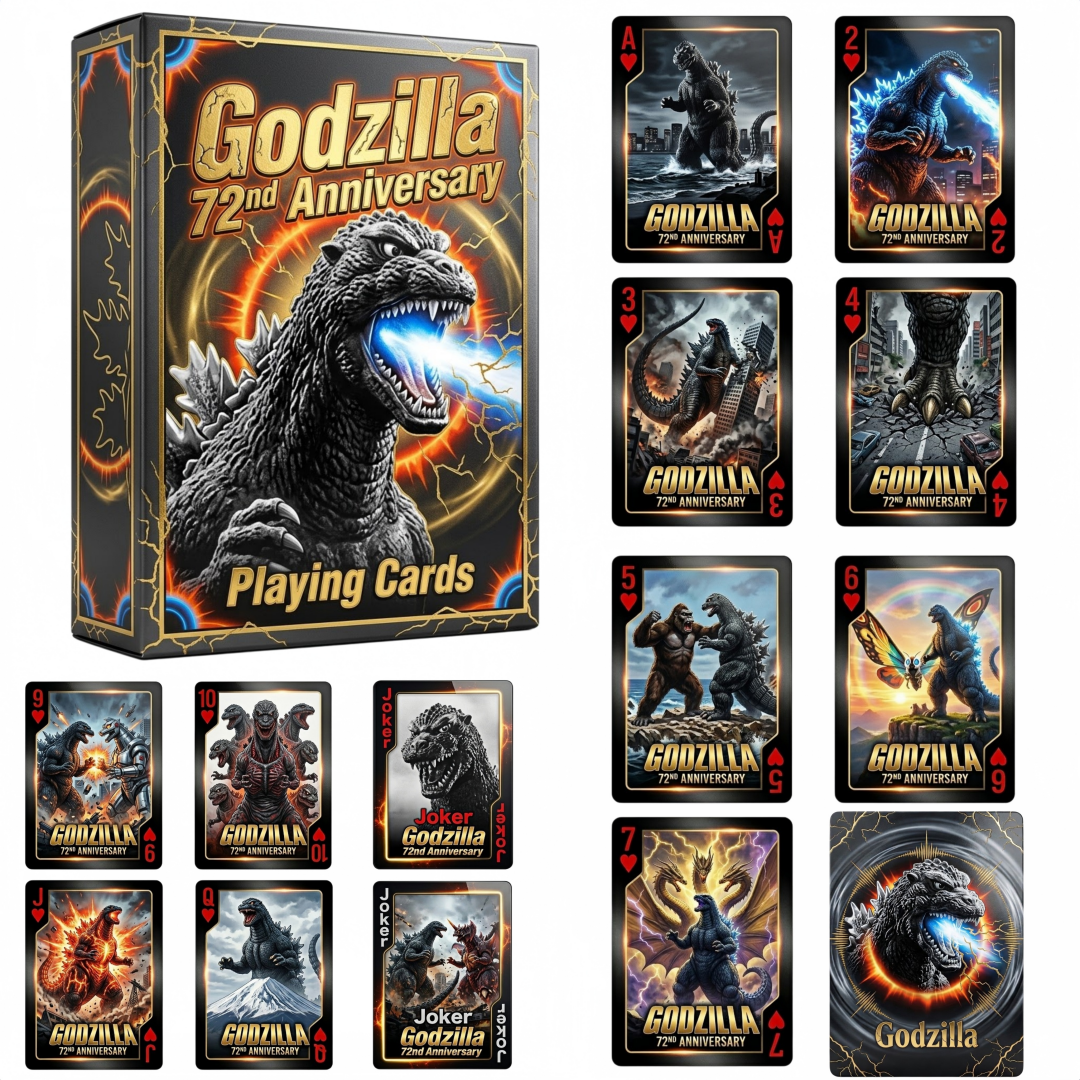 Godzilla 72nd Anniversary Limited Edition Playing Cards—54 CARDS