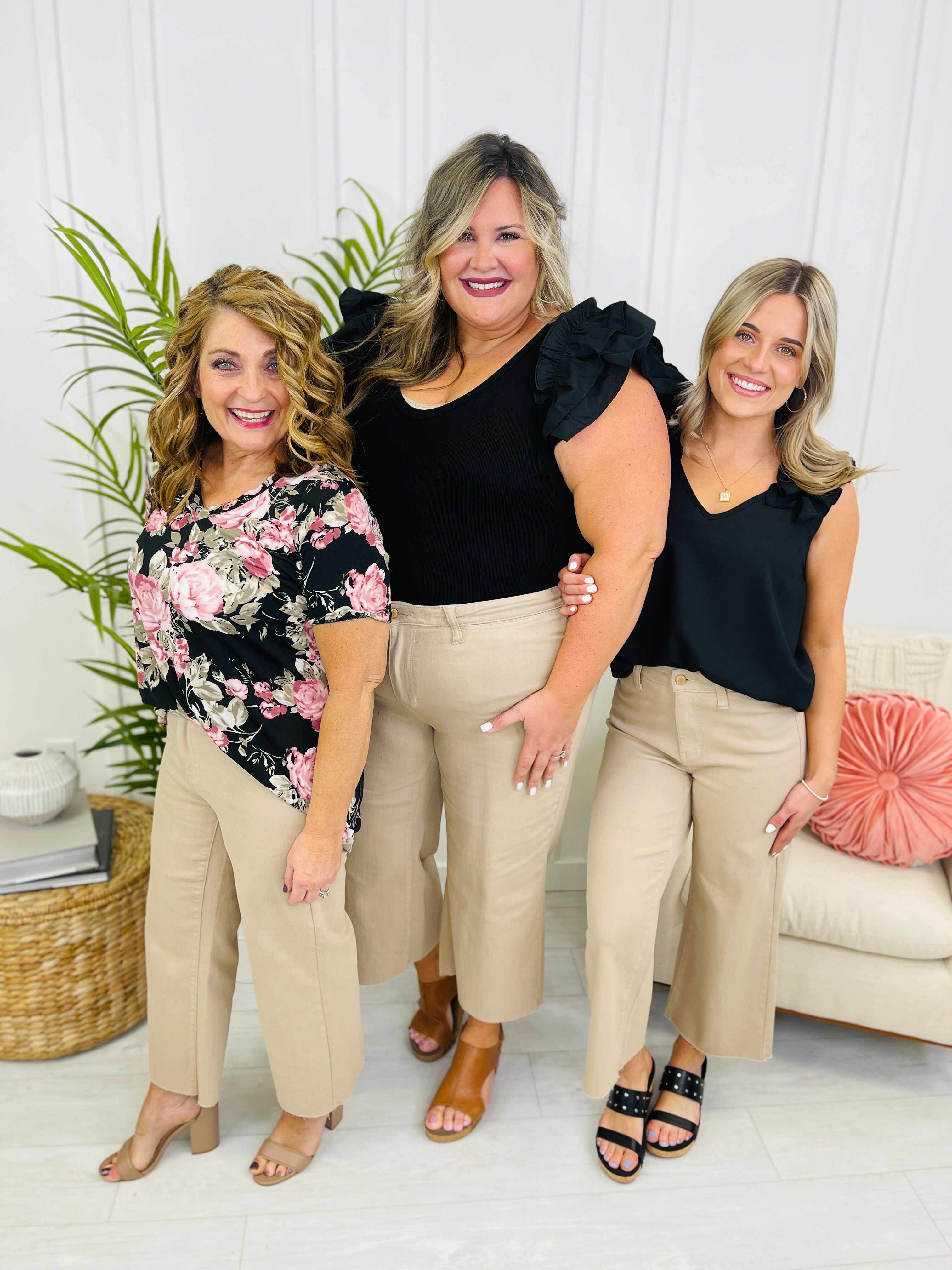 RESTOCK! REG/CURVY Khaki Girl Cropped Wide Leg Jeans