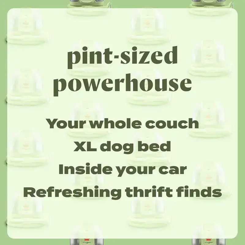 【Flash Sale】Little Green Mini Portable Carpet and Upholstery Deep Cleaner, Car/Auto Detailer, with HydroRinse Self-Cleaning Tool and 4