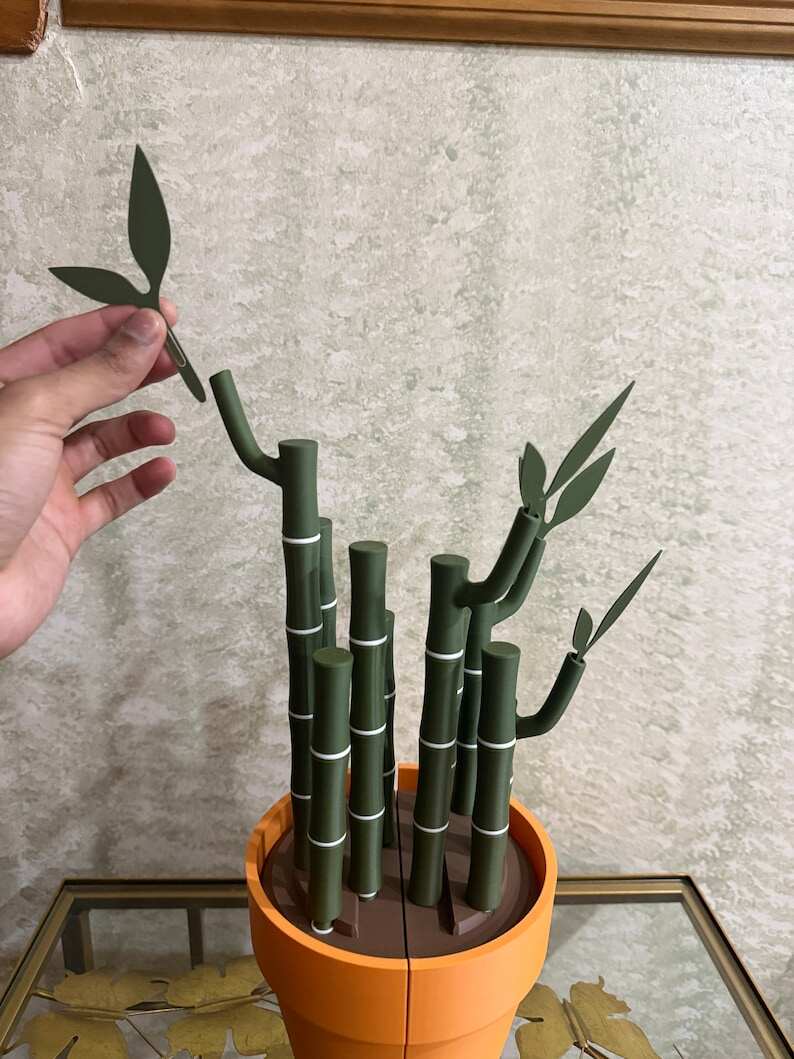 Unique Bamboo Plant Book Ends with Pen Set