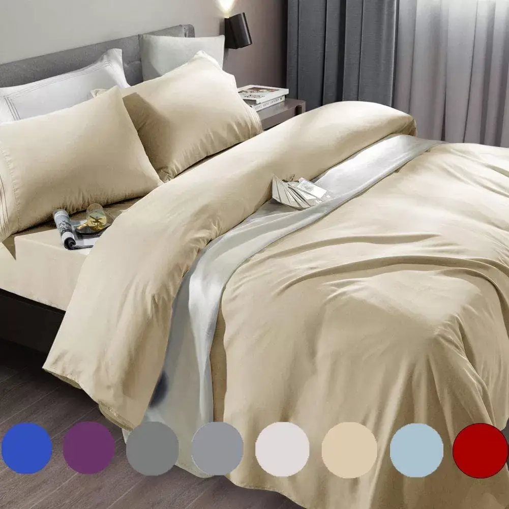 Super Soft 1800 Thread Count Luxury Egyptian Wrinkle Hypoallergenic 6 pcs Bed Sheet Set