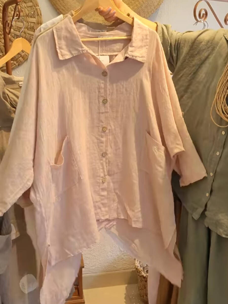 🔥Summer Arrivals🌟Women's Casual Cotton And Linen Shirt