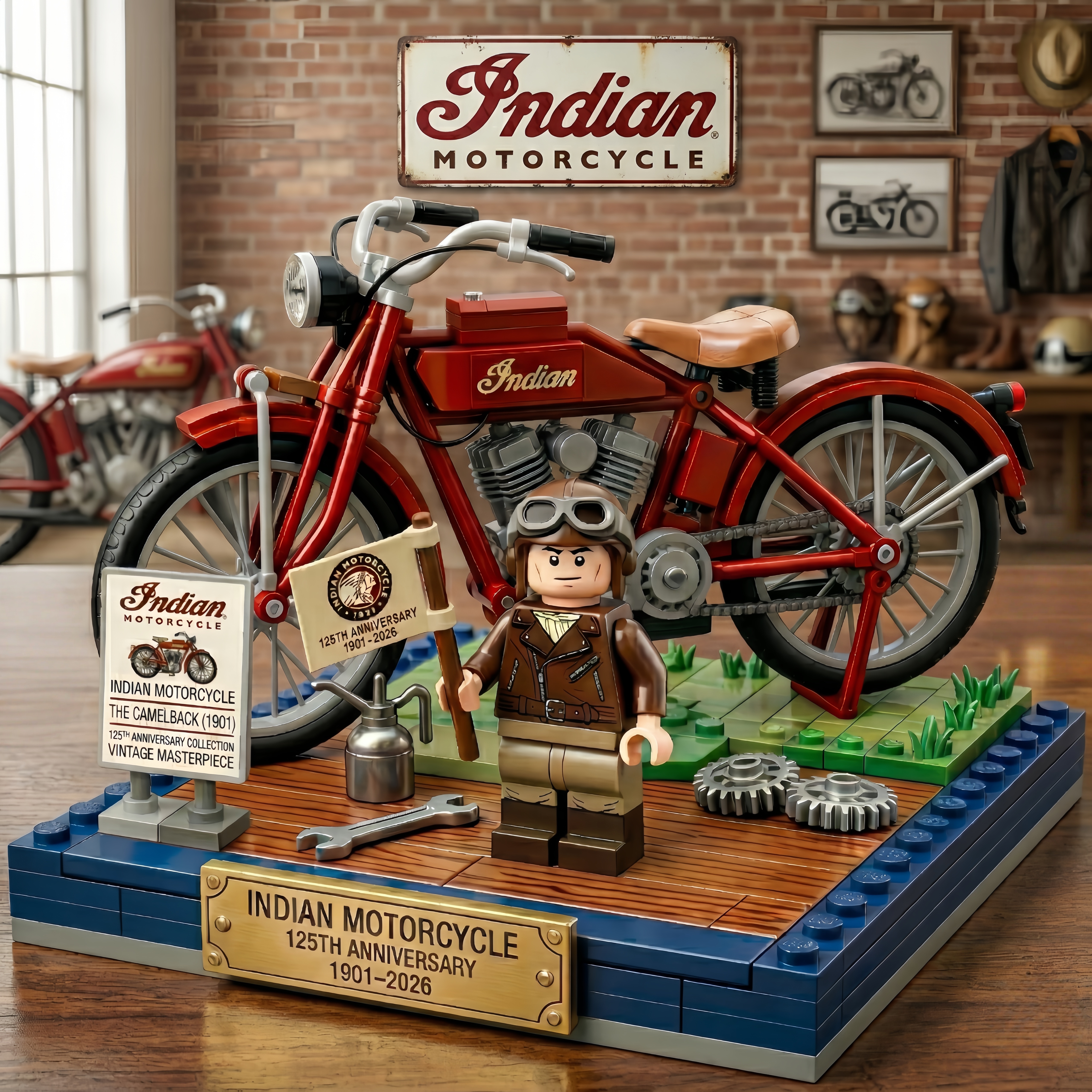 🏍️ Indian Motorcycle 125th: Vintage Camelback LEGO Legacy