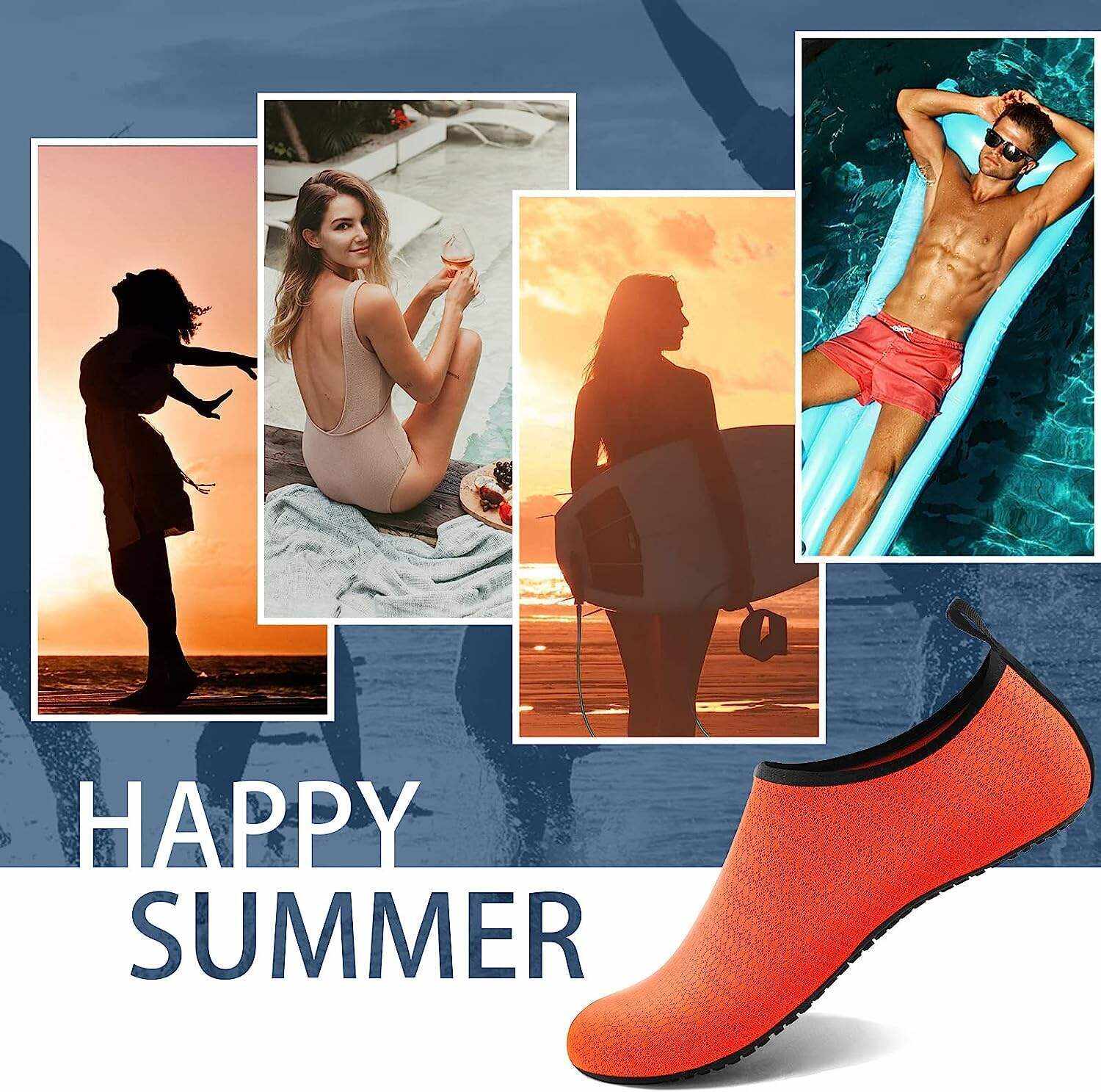 Water Shoes for Women Men Quick-Dry Aqua Socks Swim Beach Barefoot Yoga Exercise Wear Sport Accessories Pool Camping Must Haves Adult Youth Size