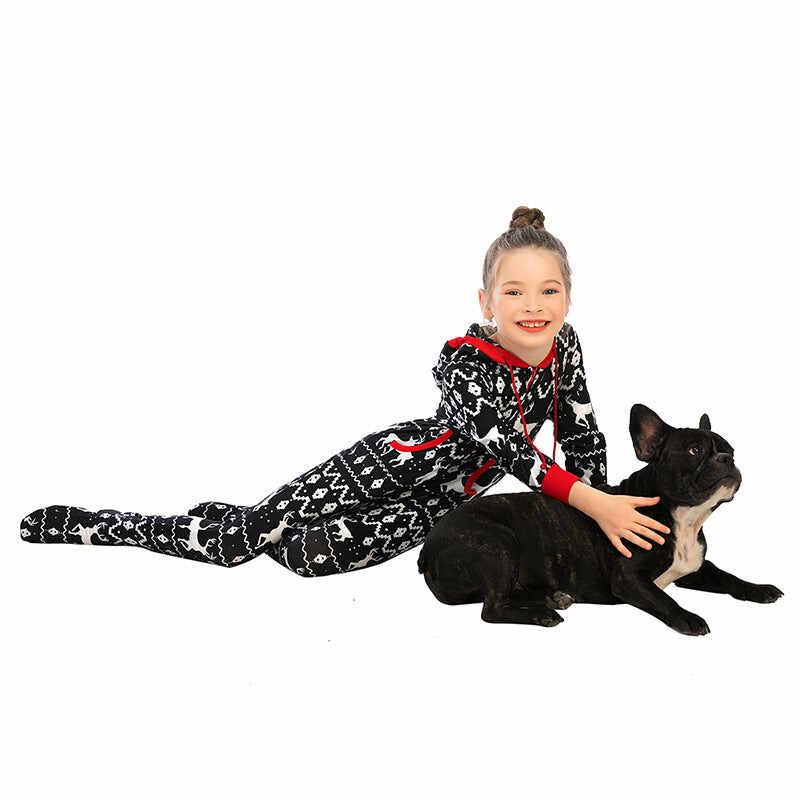 Family Christmas Matching One-Piece Pullover Pajama Set