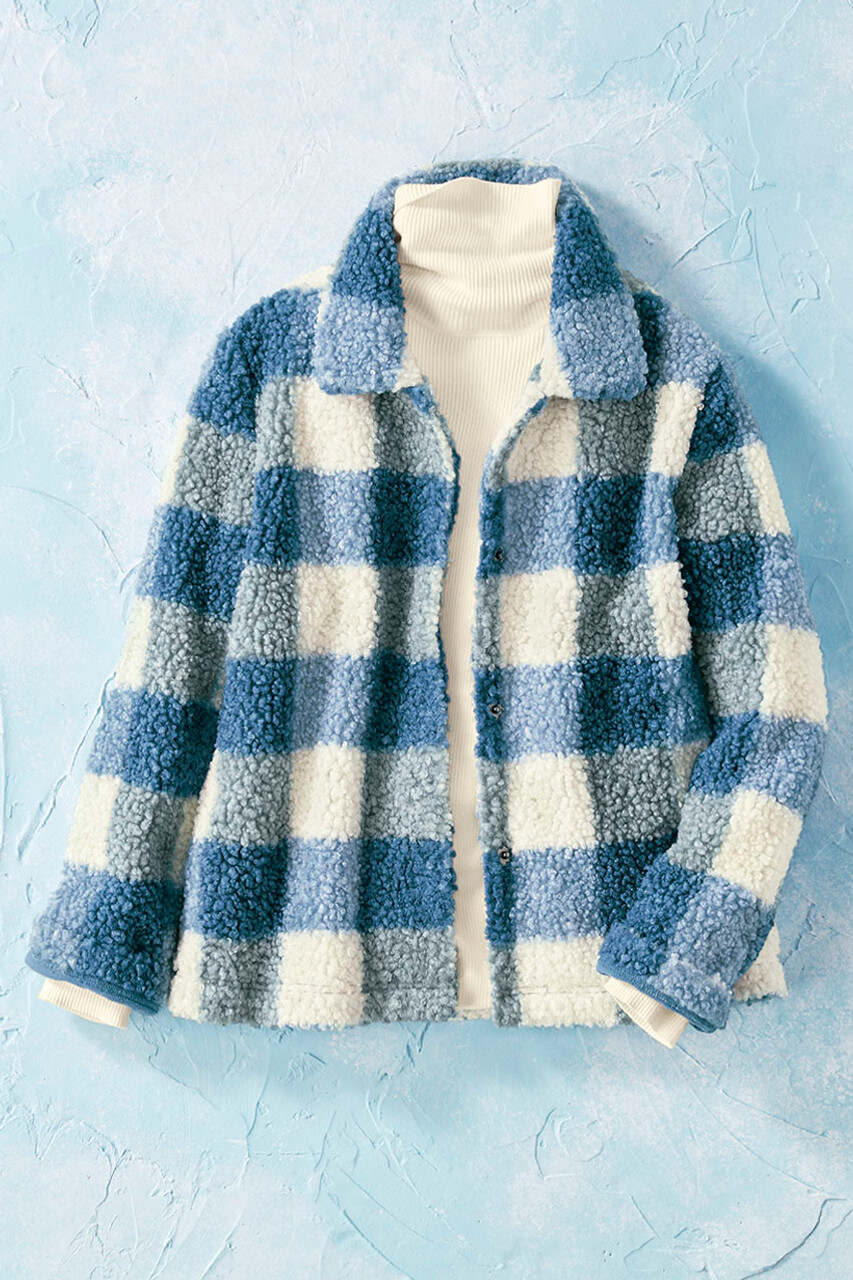 Bouclé Plaid Jacket