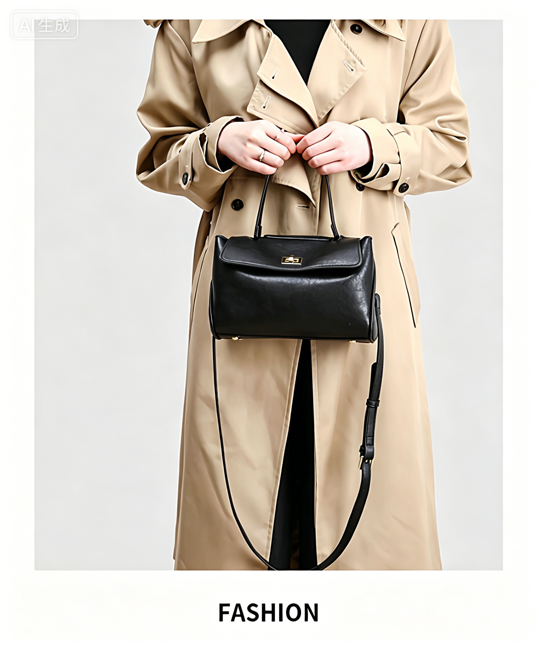 Fashionable women handbag with cowhide leather