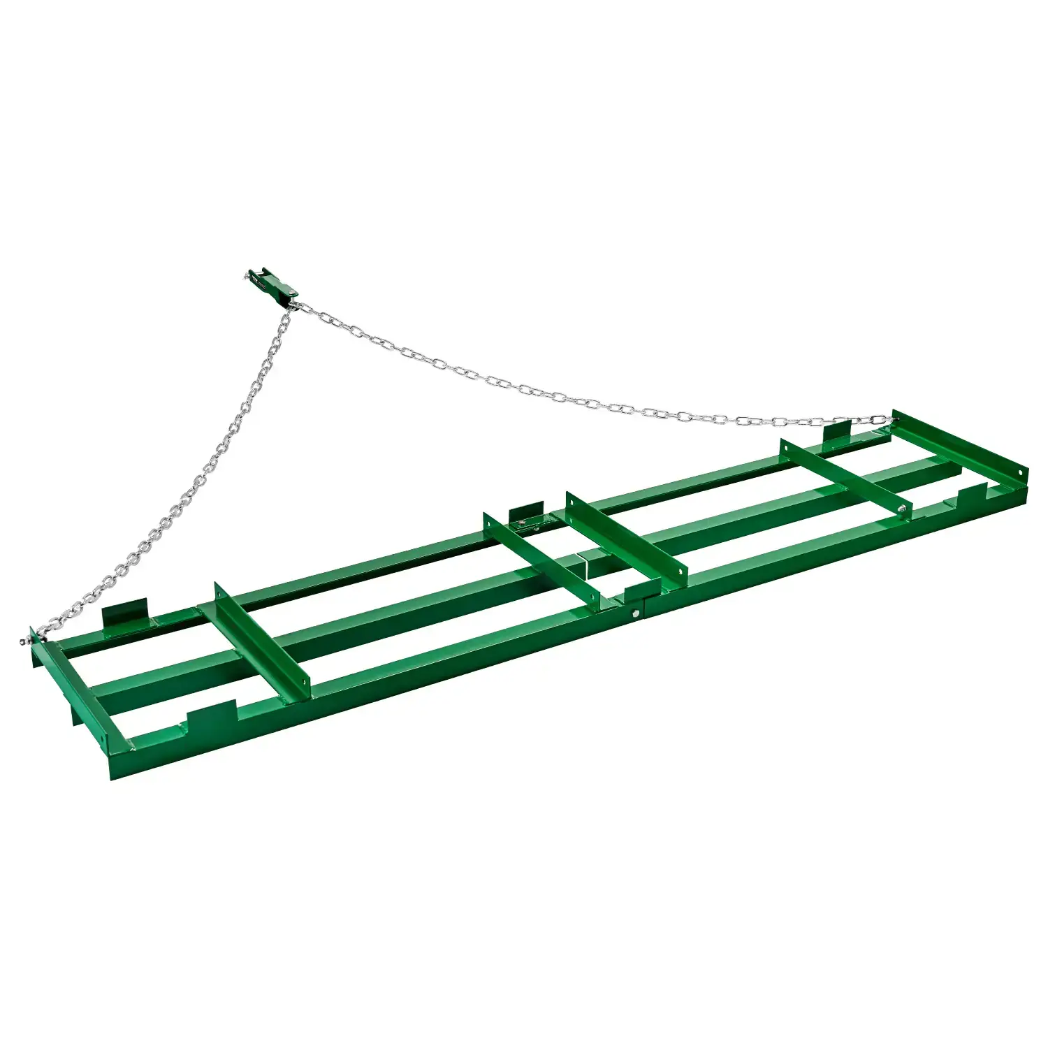 Drag Harrow, 8 ft Heavy Duty Tow Behind Drag Harrow with Adjustable Bars & 72 in Chain, Driveway Grader Landscape Rake for ATV, UTV, Tractor, Mower Tow Behind Yard Lawn Leveling Tool