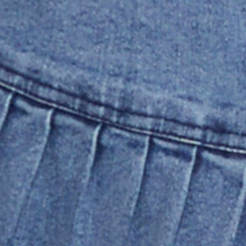 Plus Size Spoon Jeans Denim Pleated Mini Skirt