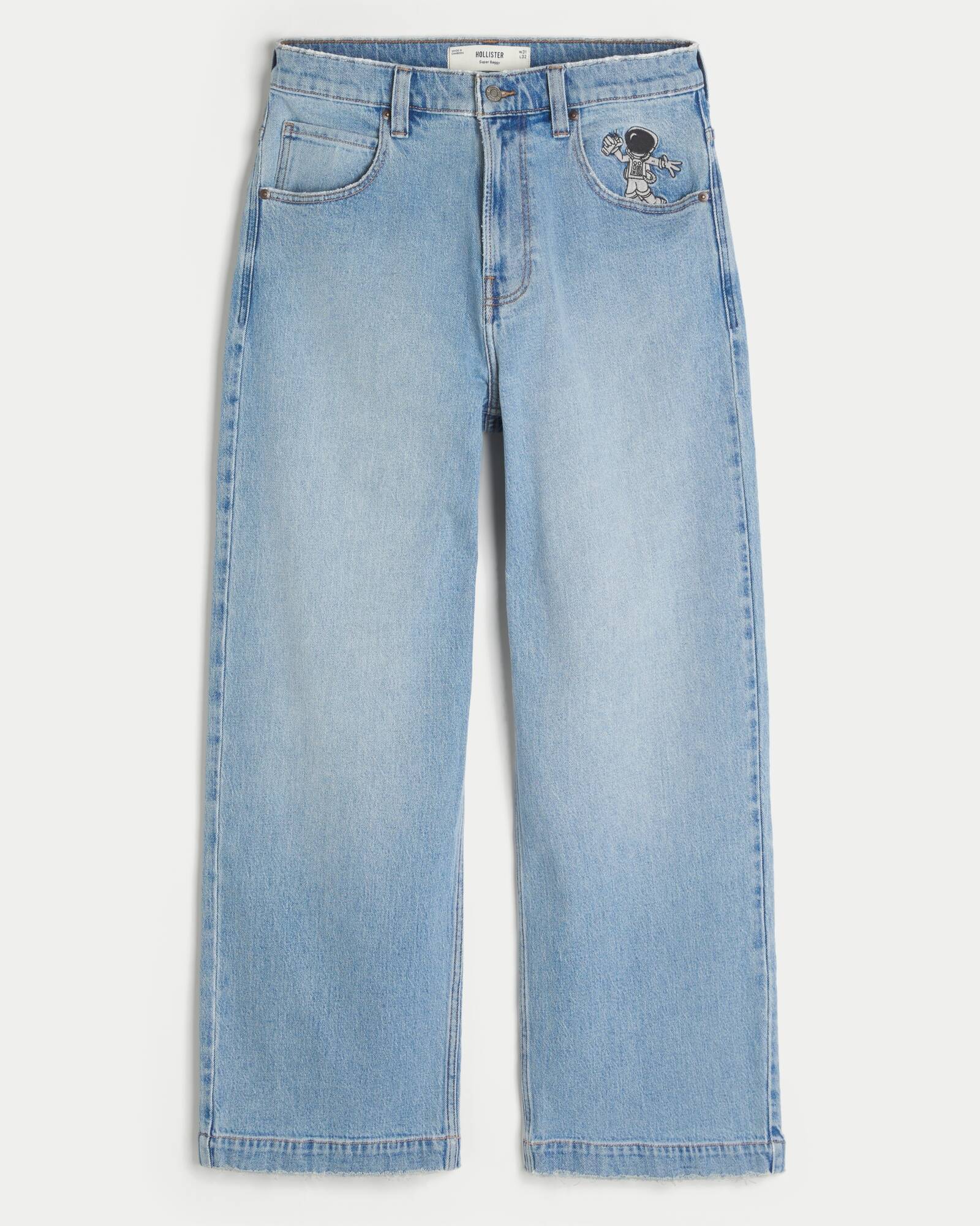Medium Wash Super Baggy Jeans