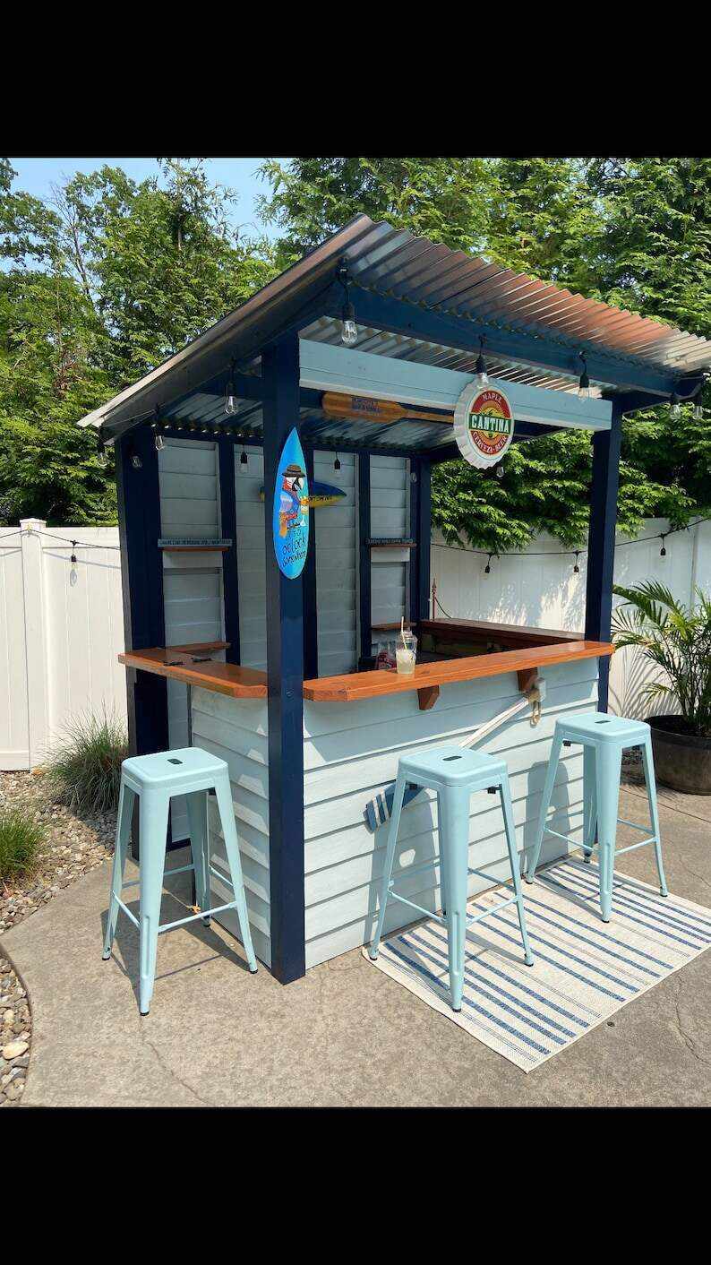BarsToYardsUS - Shiplap model ( outdoor bar, patio, outdoor bar, backyard fun, beer, alcohol games, sports bar, summer, home bar, chill