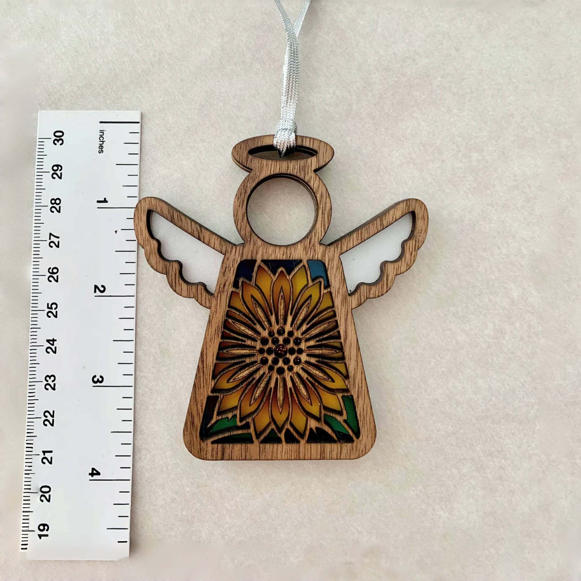 Sunflower Angel Keepsake Suncatcher
